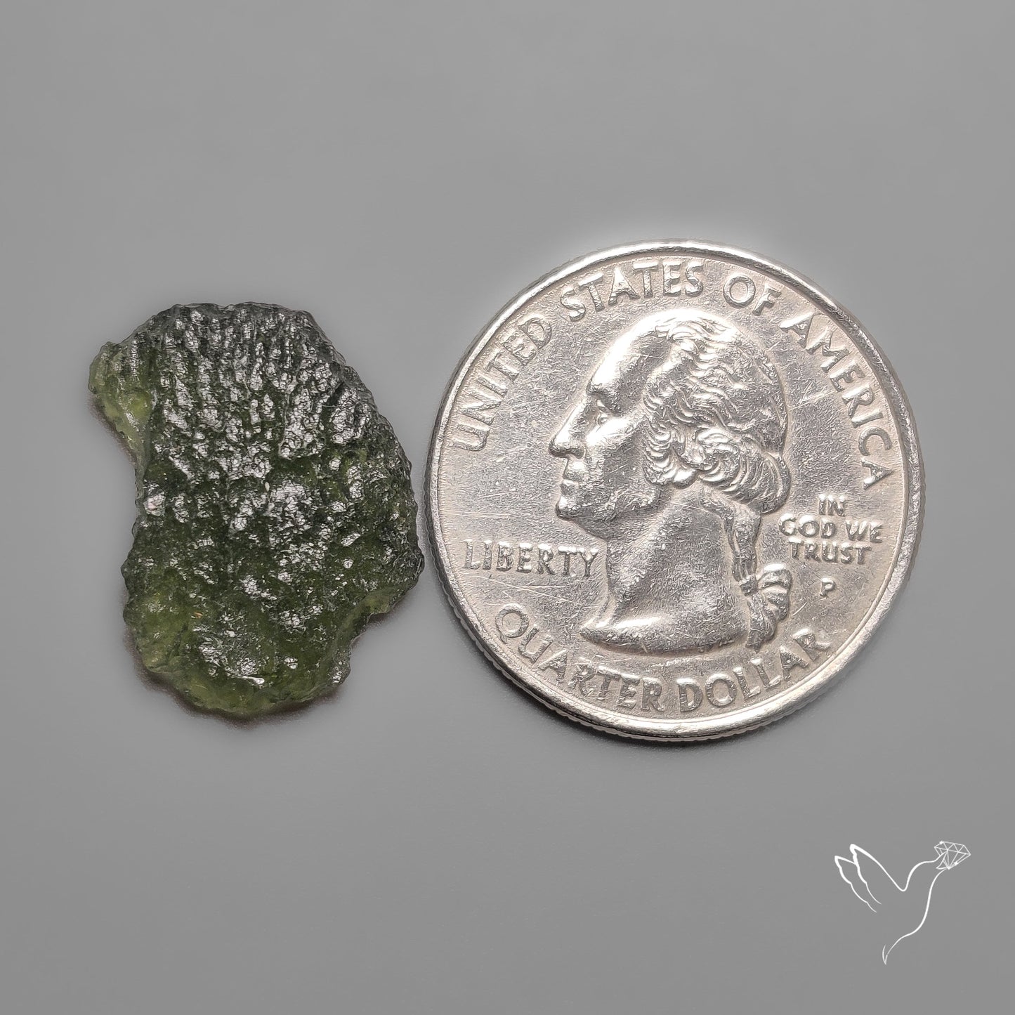 Rare Natural Moldavite Raw Green