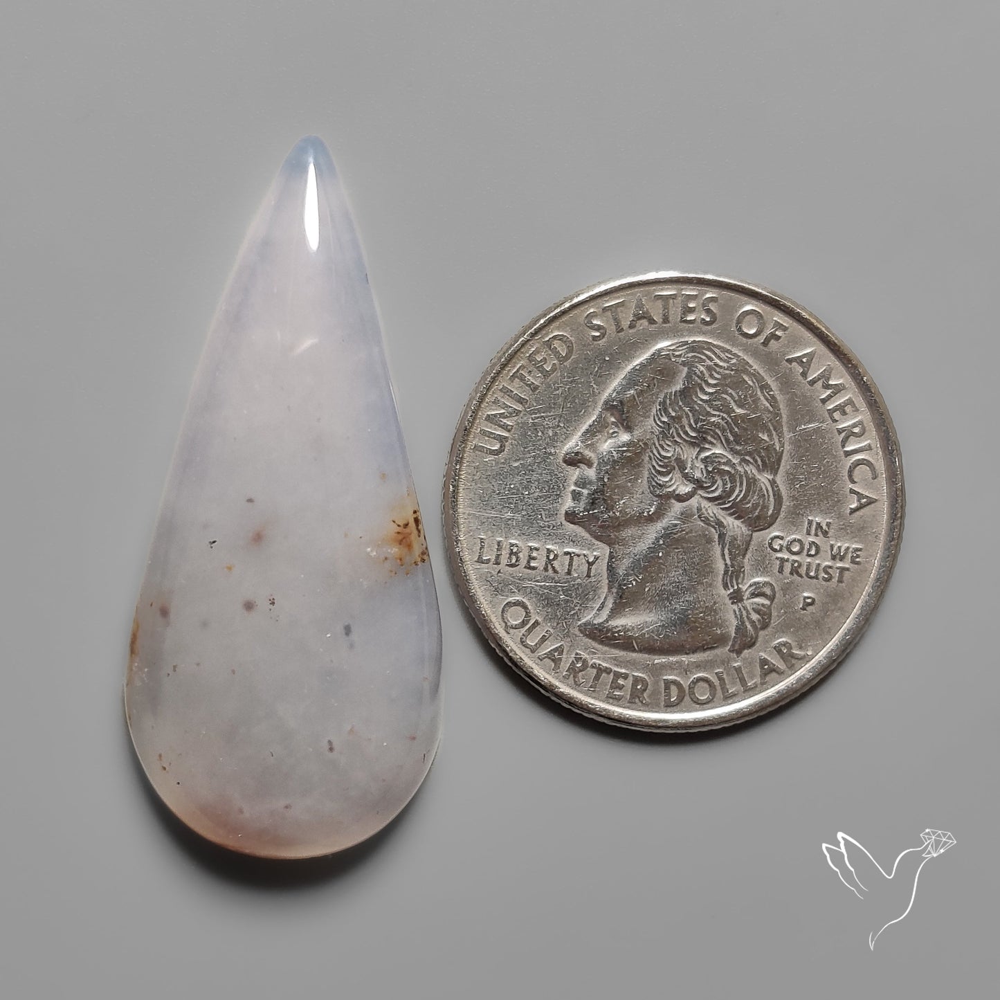 Namibian Blue Chalcedony Cabochon