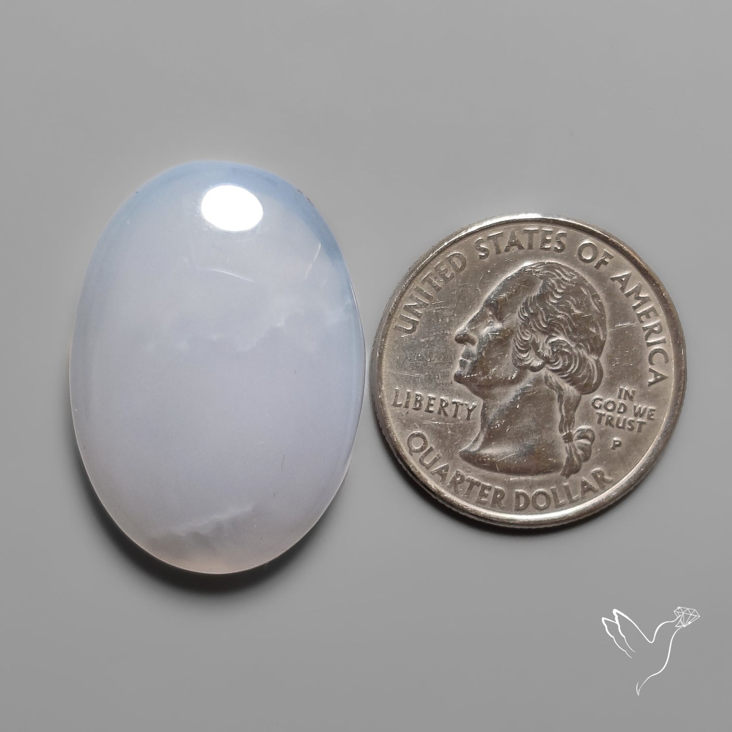 Namibian Blue Chalcedony Cabochon