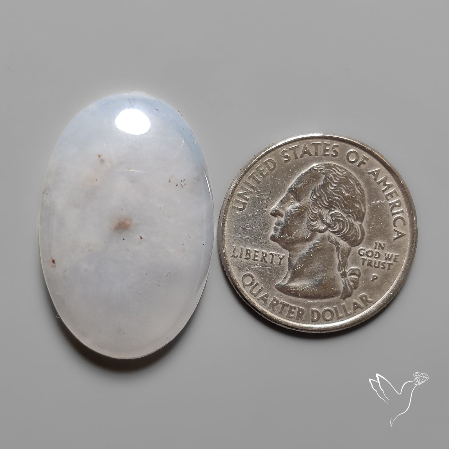 Namibian Blue Chalcedony Cabochon