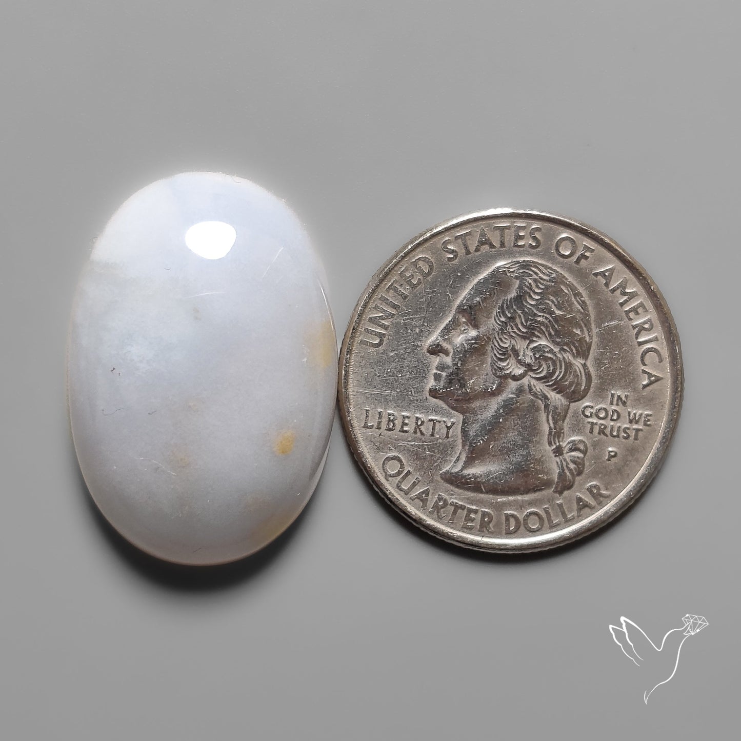 Namibian Blue Chalcedony Cabochon