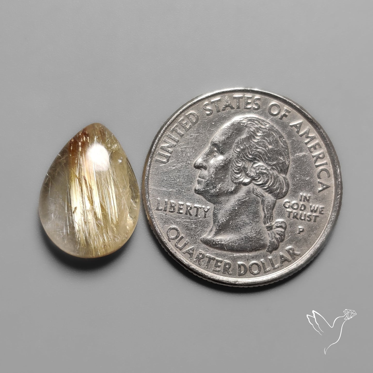 Golden Rutilated Quartz Cabochon