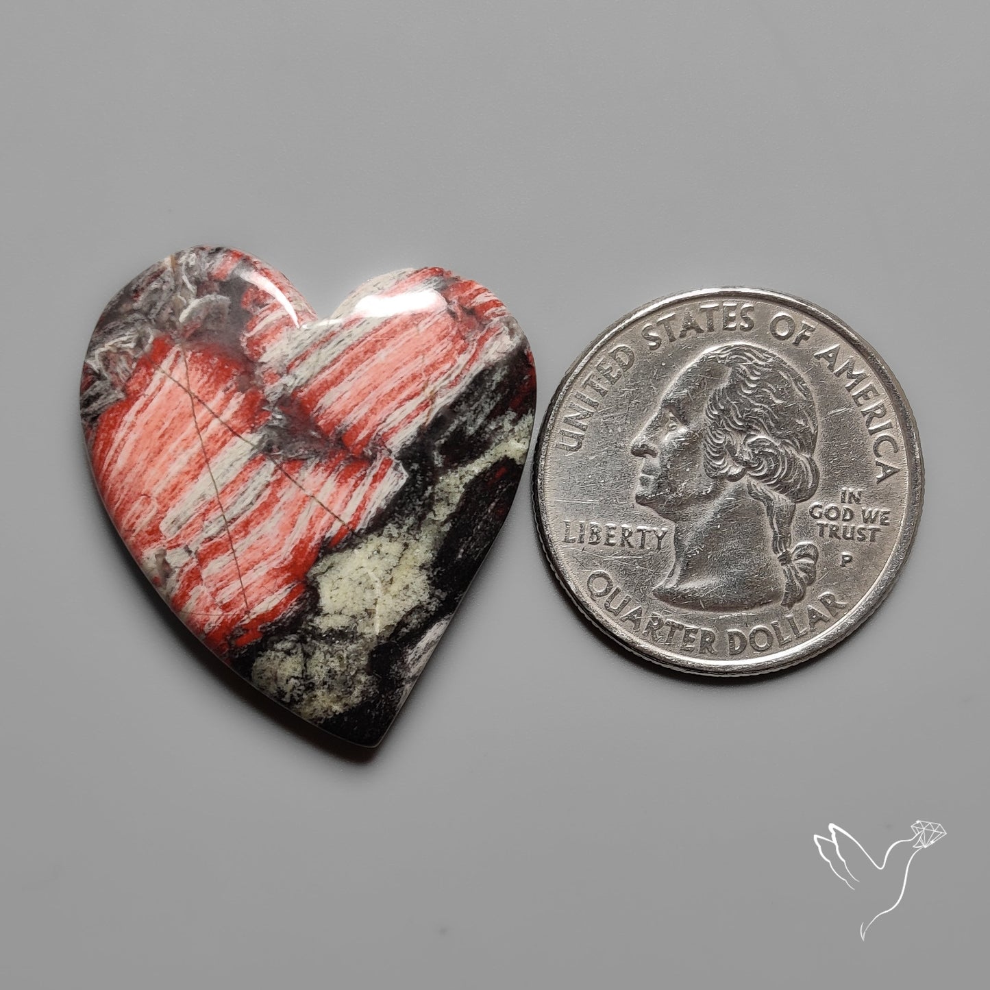 Snakeskin Jasper Heart