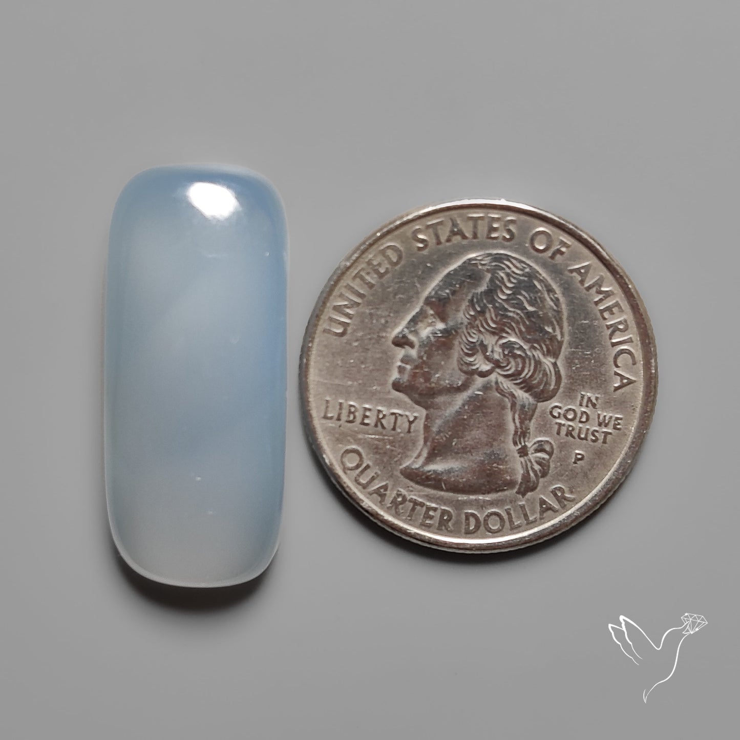 Namibian Blue Chalcedony Cabochon