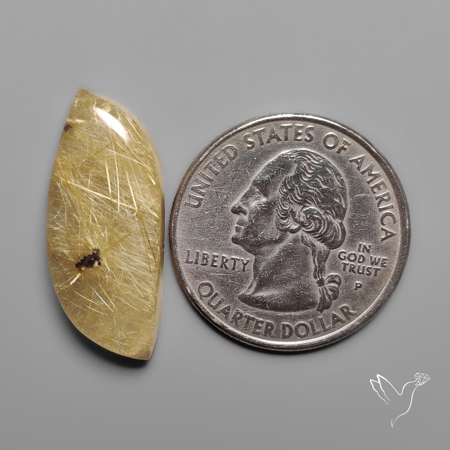 Golden Rutilated Quartz Cabochon