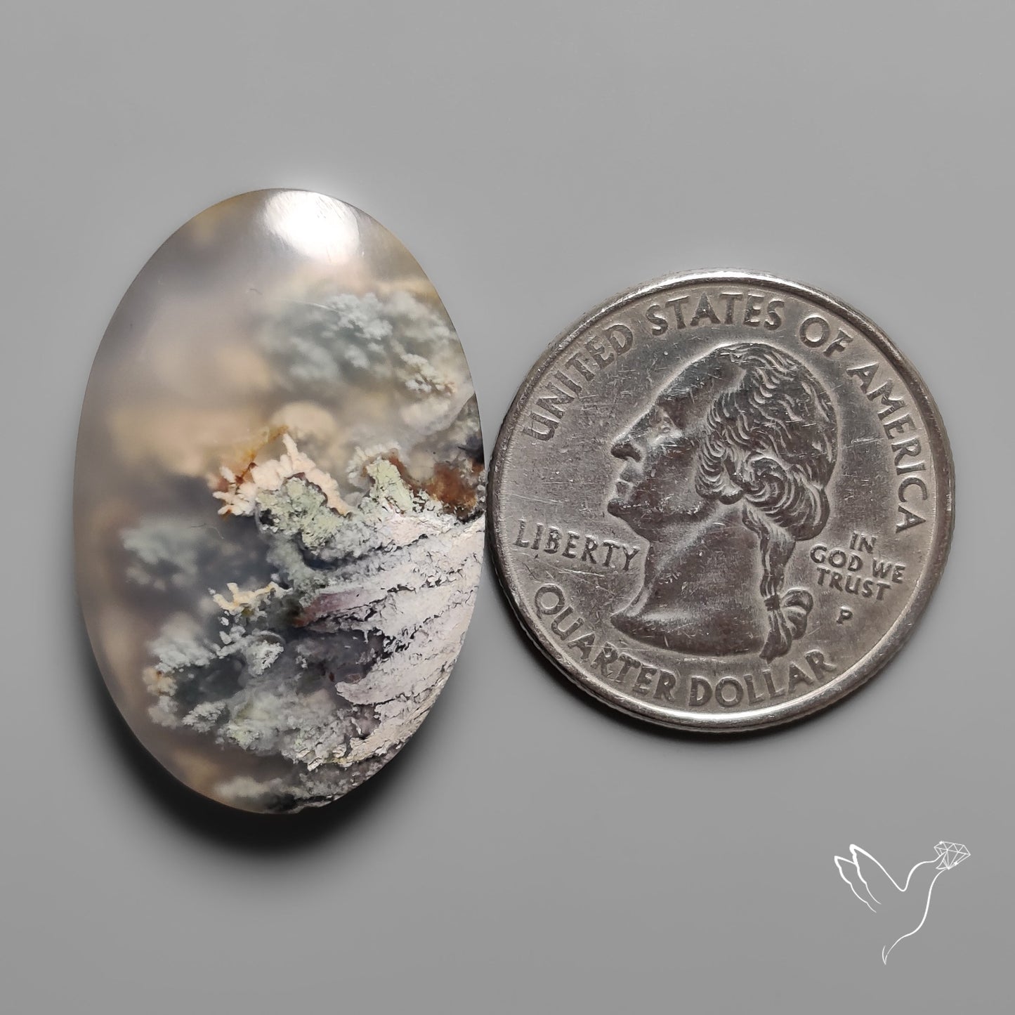 Indonesian Moss Agate Cabochon