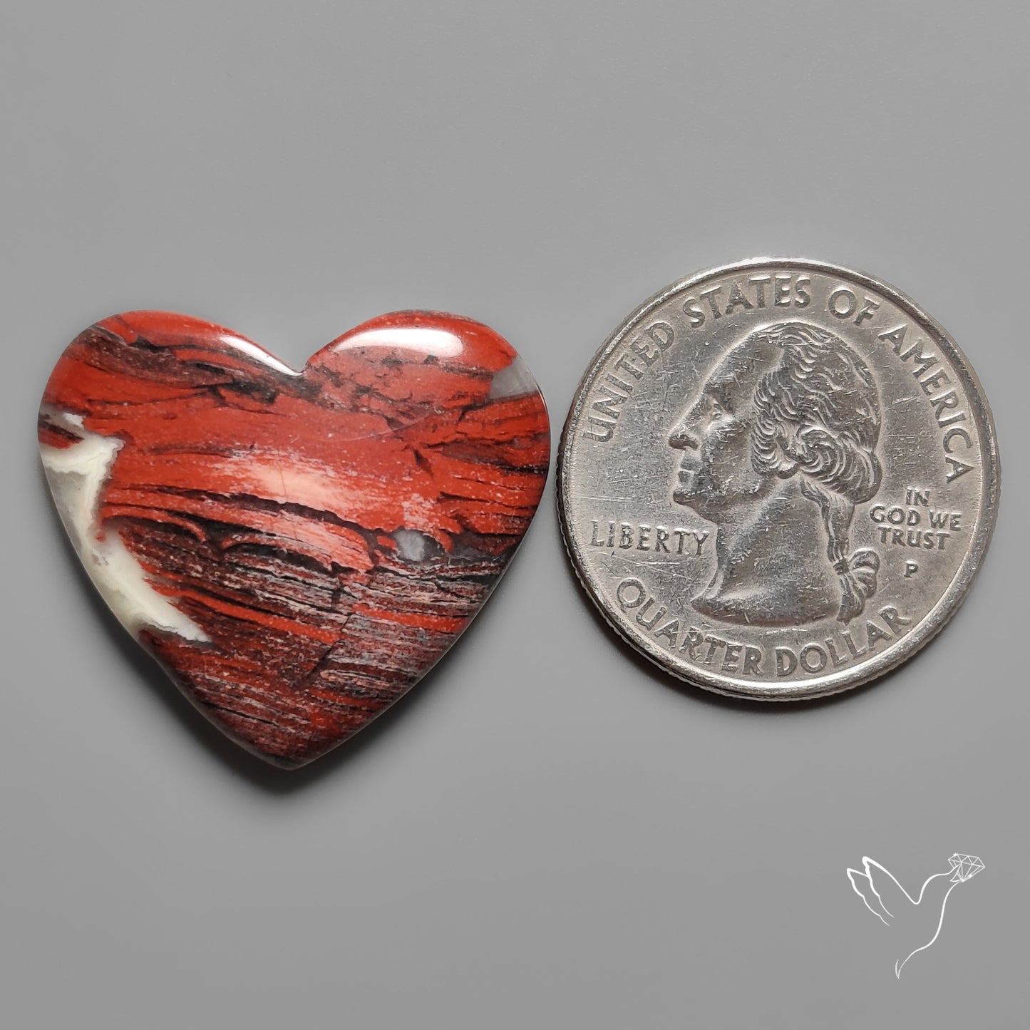 Snakeskin Jasper Heart