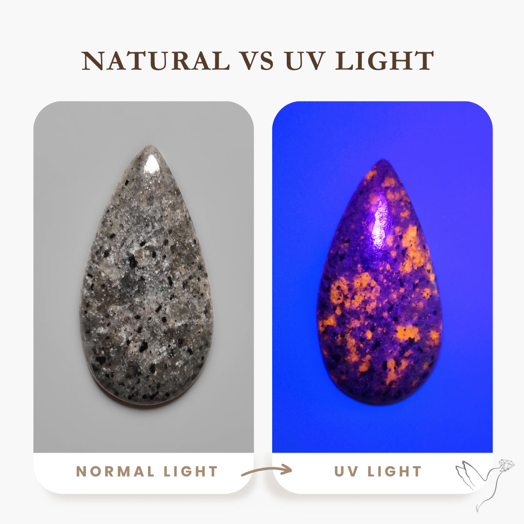 Yooperlite Cabochon UV Light Fluorescent