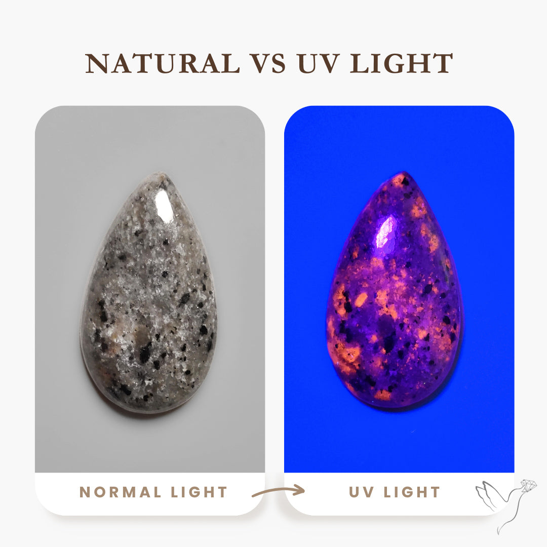 Yooperlite Cabochon UV Light Fluorescent