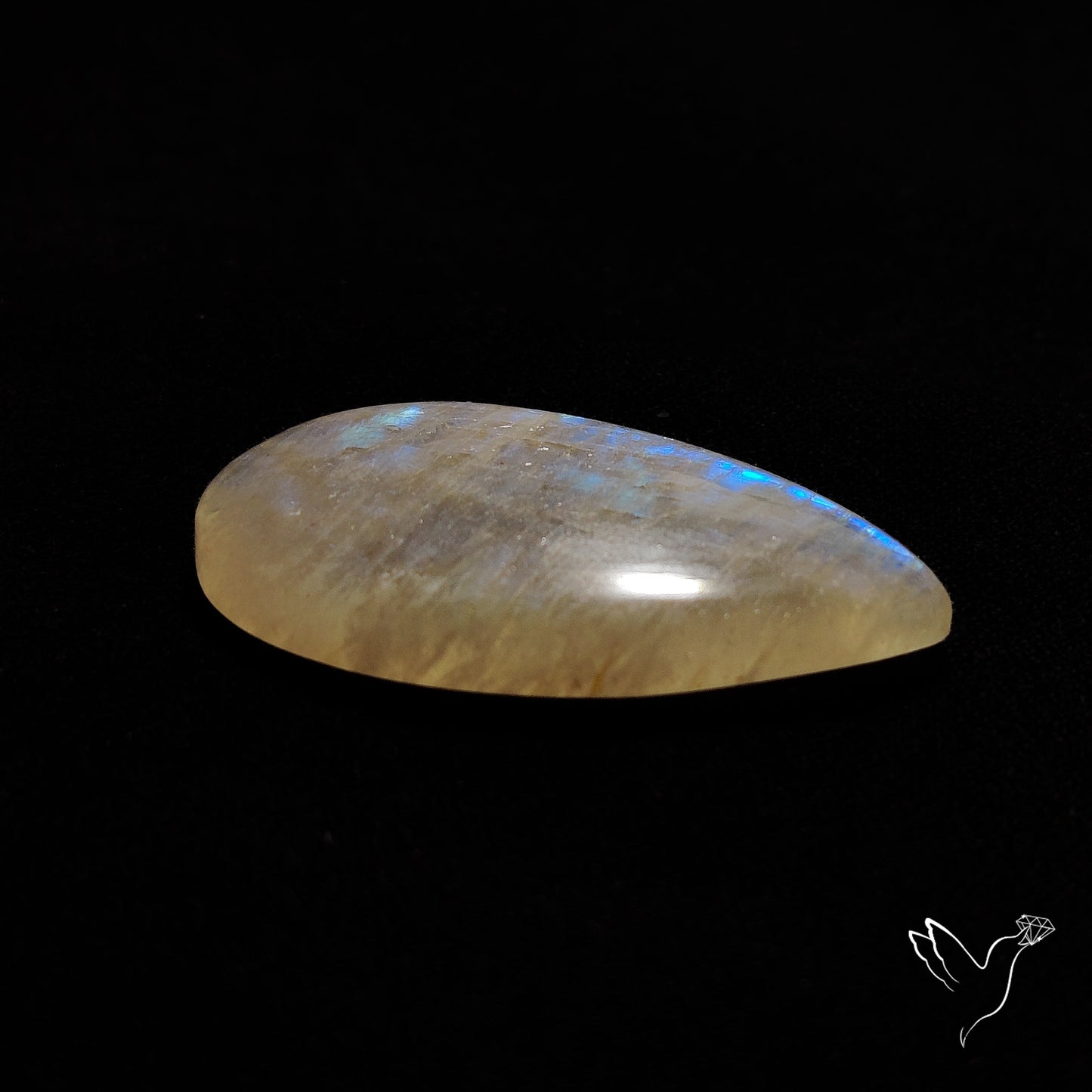 Belomorite Blue Moonstone Cabochon from Russia