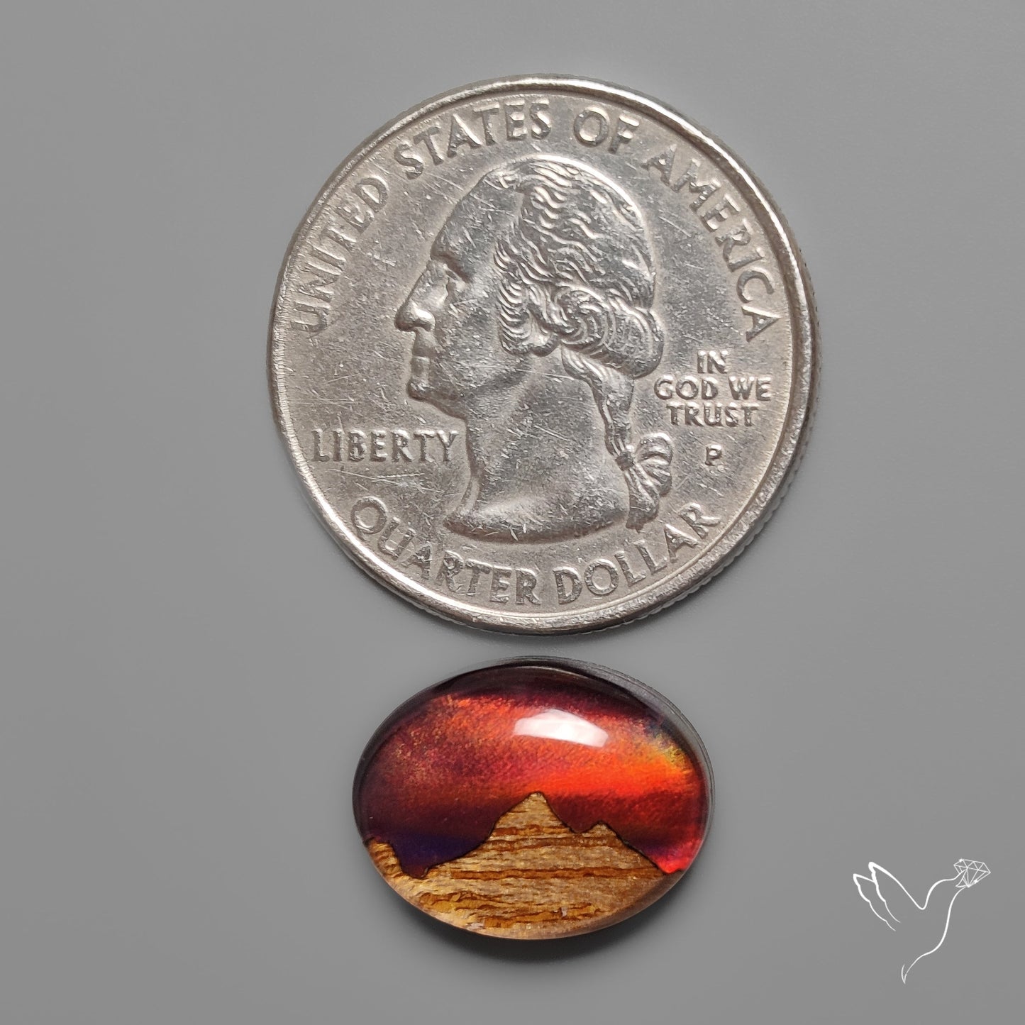 Mountain Inlay Aurora Opal Doublet