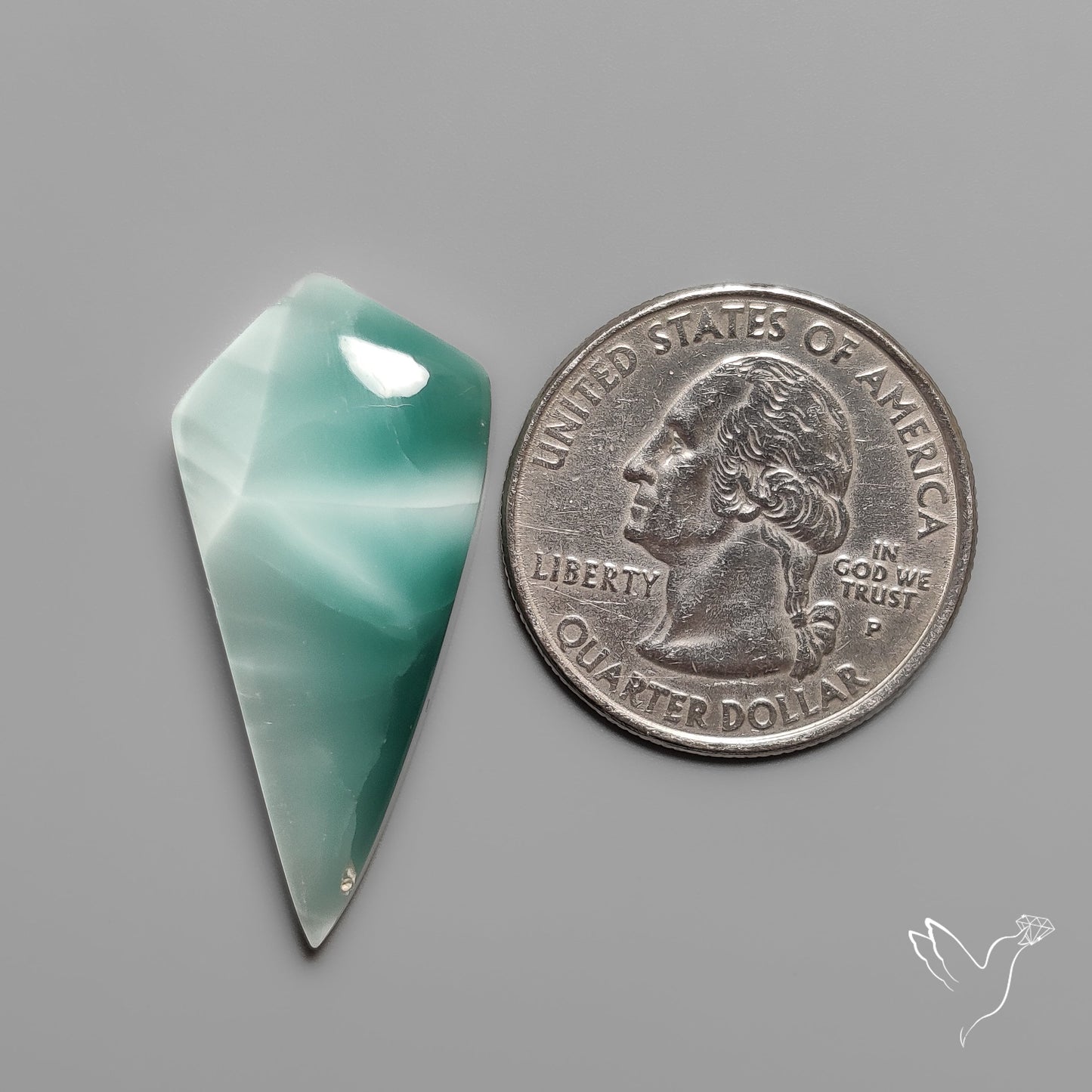 Hemimorphite Glass Cabochon aka Starburst Stone