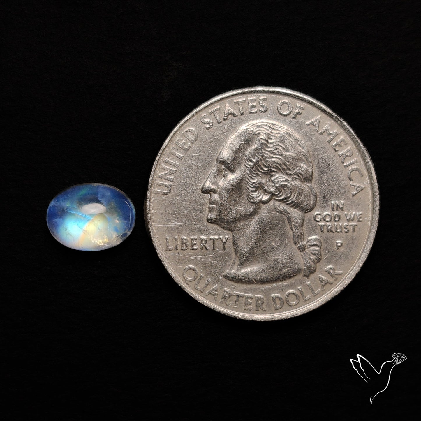 Rainbow Moonstone Cabochon
