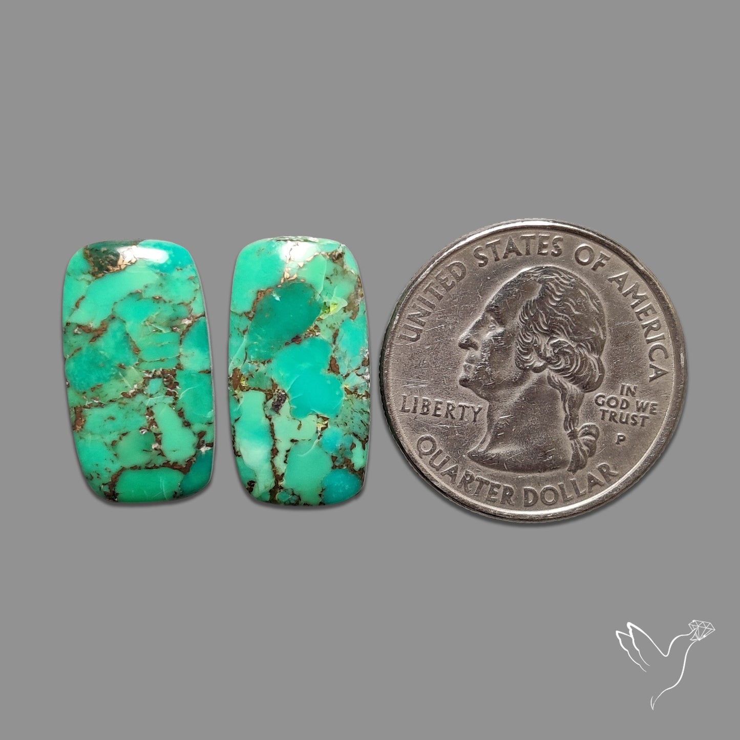 Green Mohave Turquoise Pair