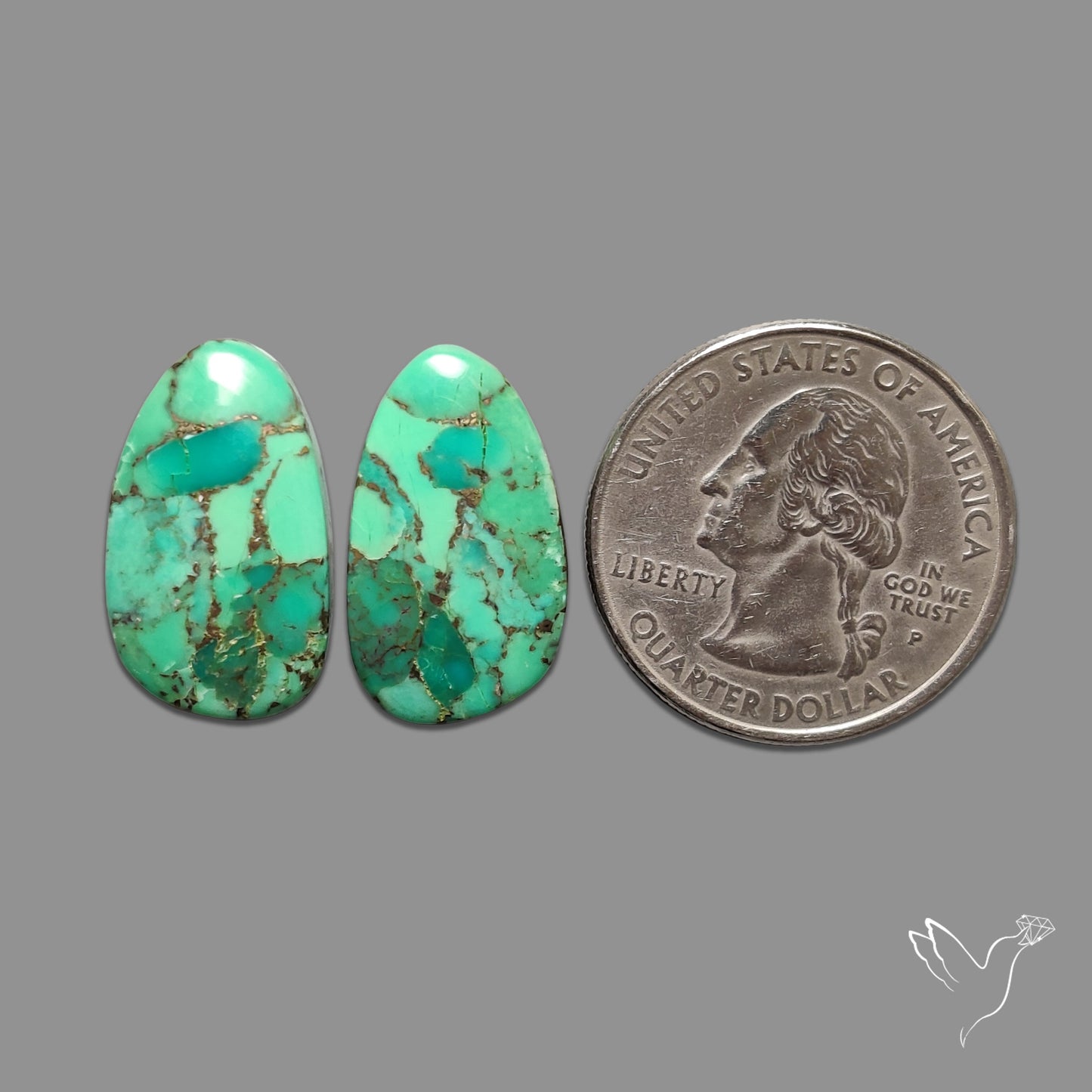 Green Mohave Turquoise Pair