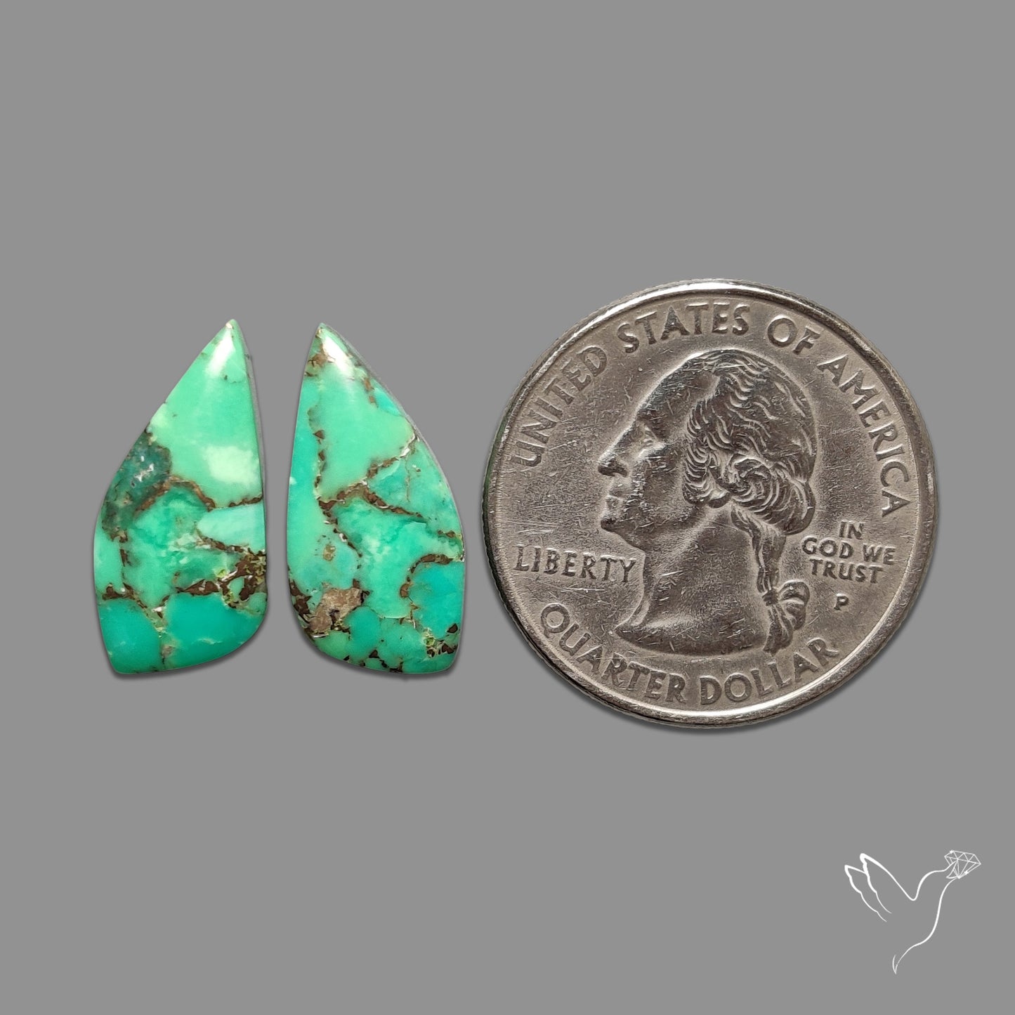 Green Mohave Turquoise Pair