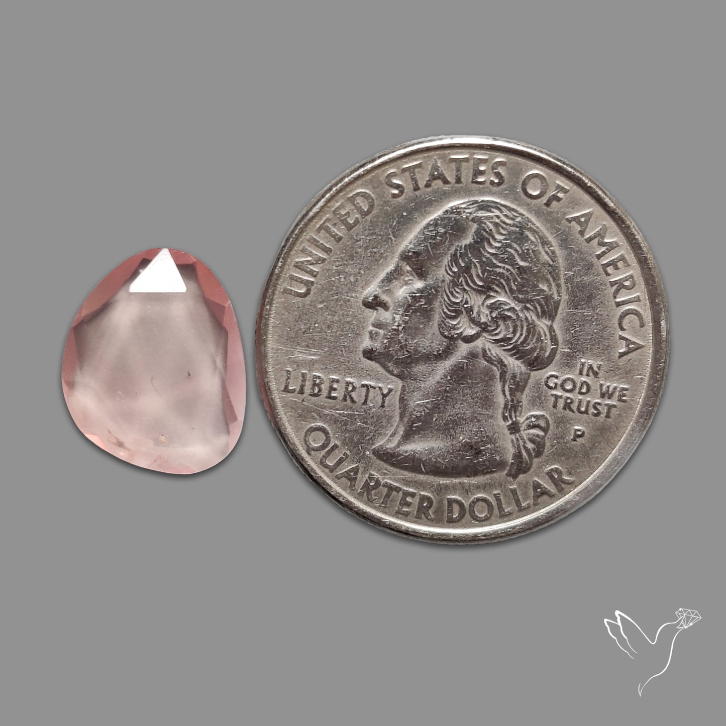 Rose Quartz Rose Cut Faceted