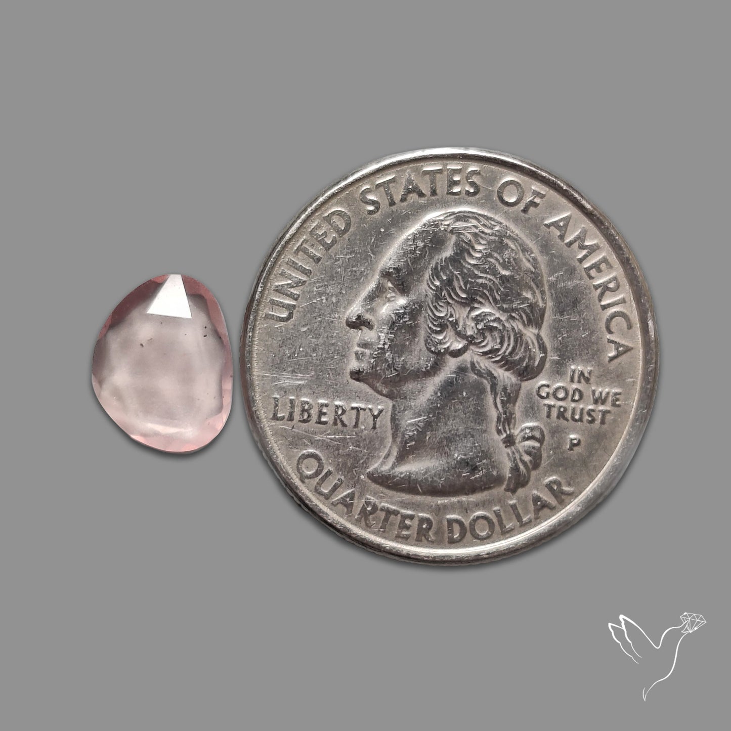 Rose Quartz Rose Cut Faceted