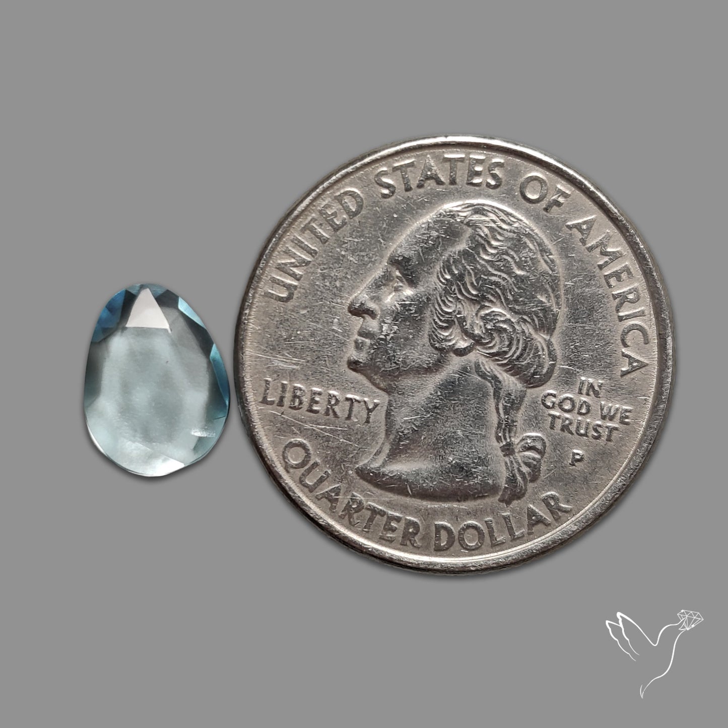 Rose Cut Sky Blue Topaz