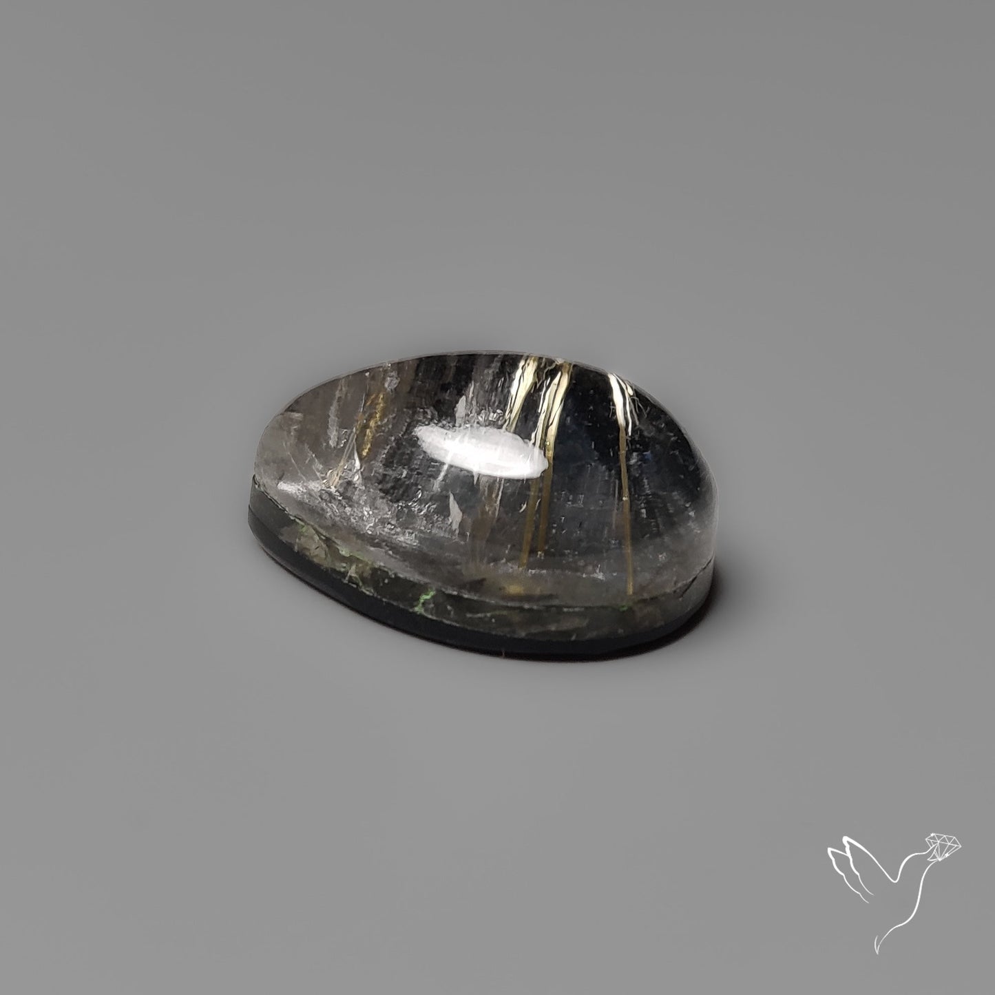 Golden Rutilated Quartz With Blue Labradorite Doublet