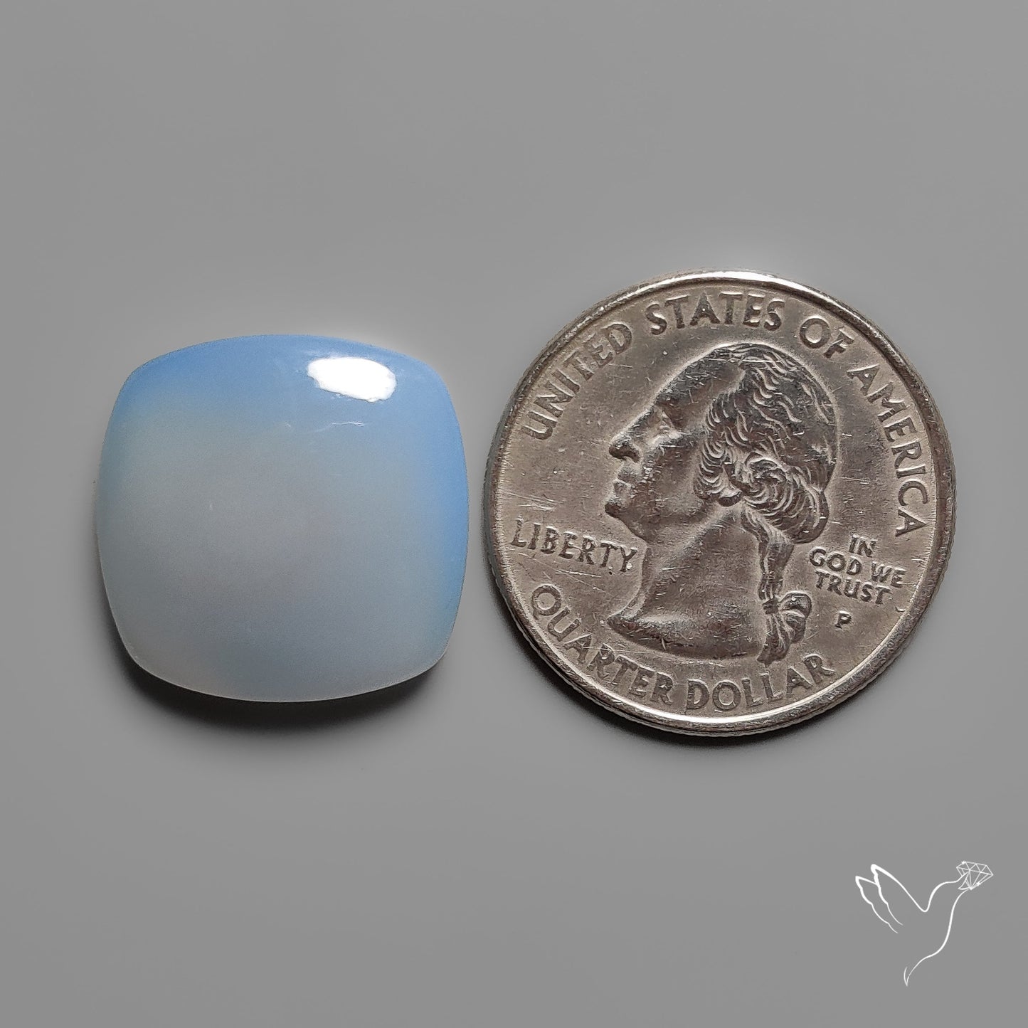 Namibian Blue Chalcedony Cabochon