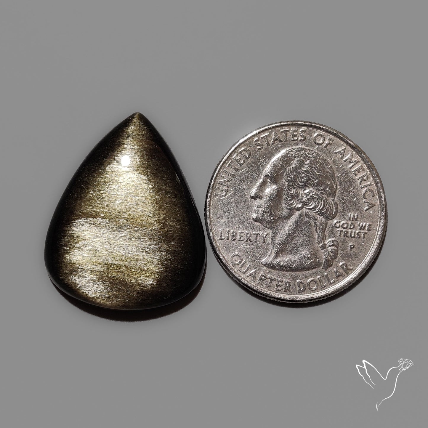 Goldsheen Obsidian Cabochon