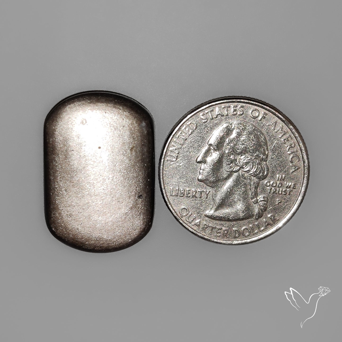 Silversheen Obsidian Cabochon