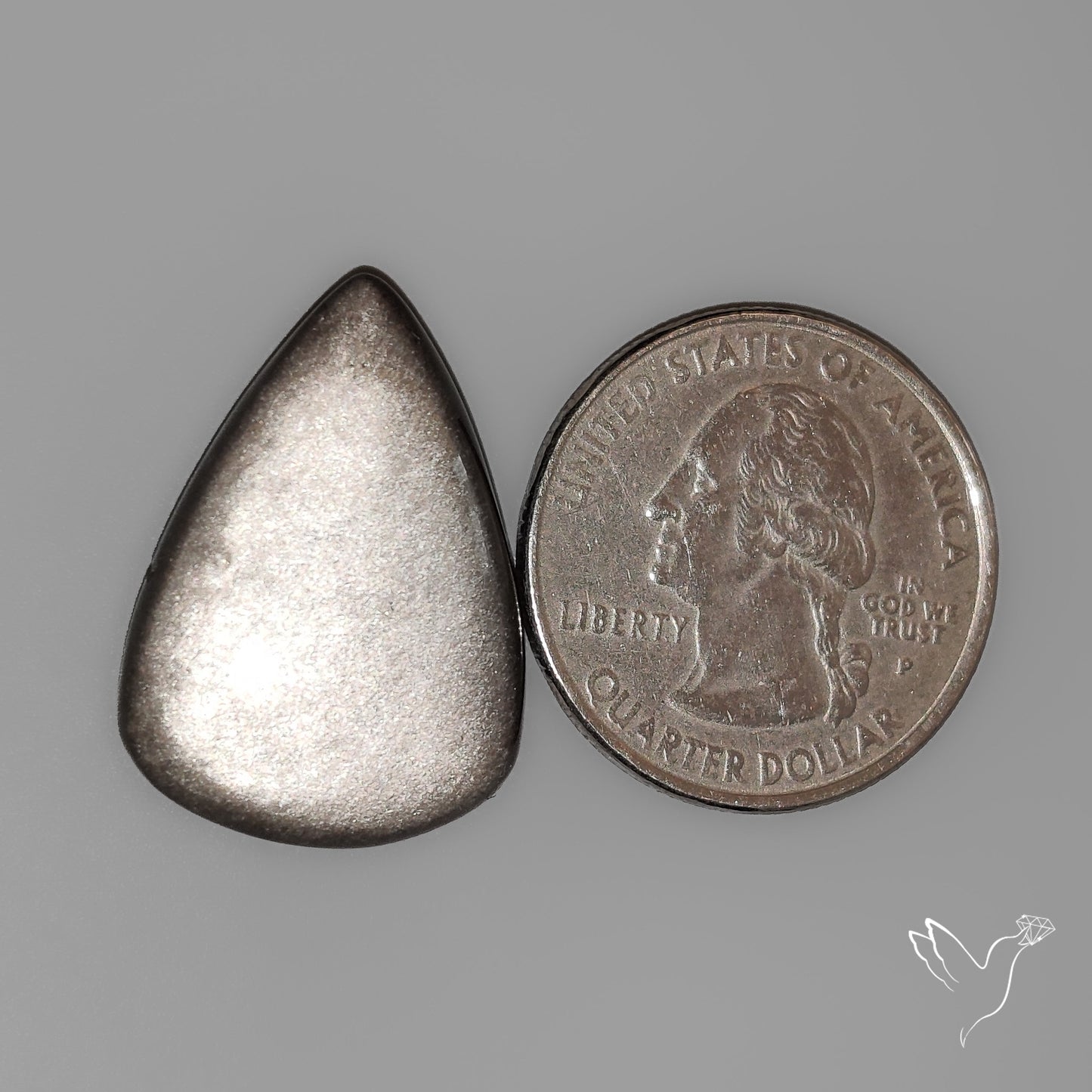 Silversheen Obsidian Cabochon