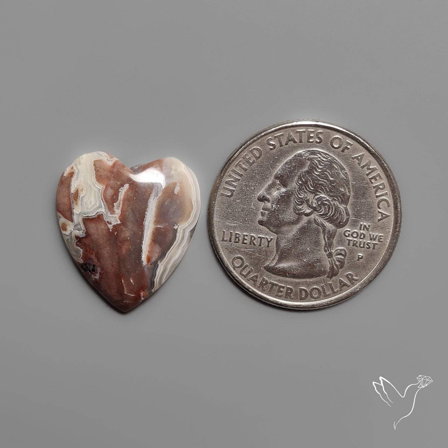 Crazy Lace Agate Heart