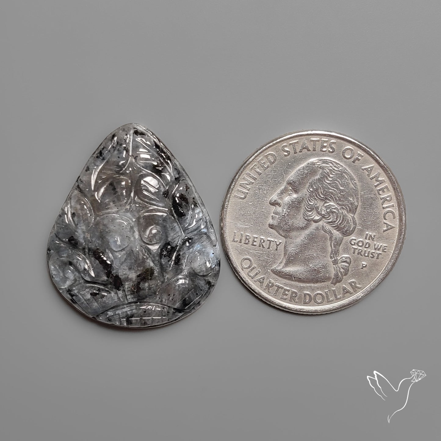 Larvikite Feldspar Mughal Carving