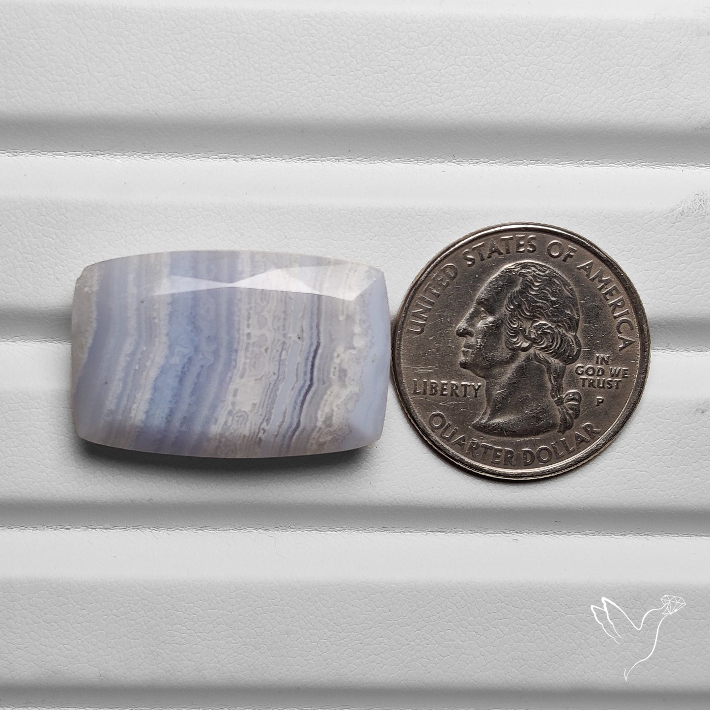 Faceted Blue Lace Agate