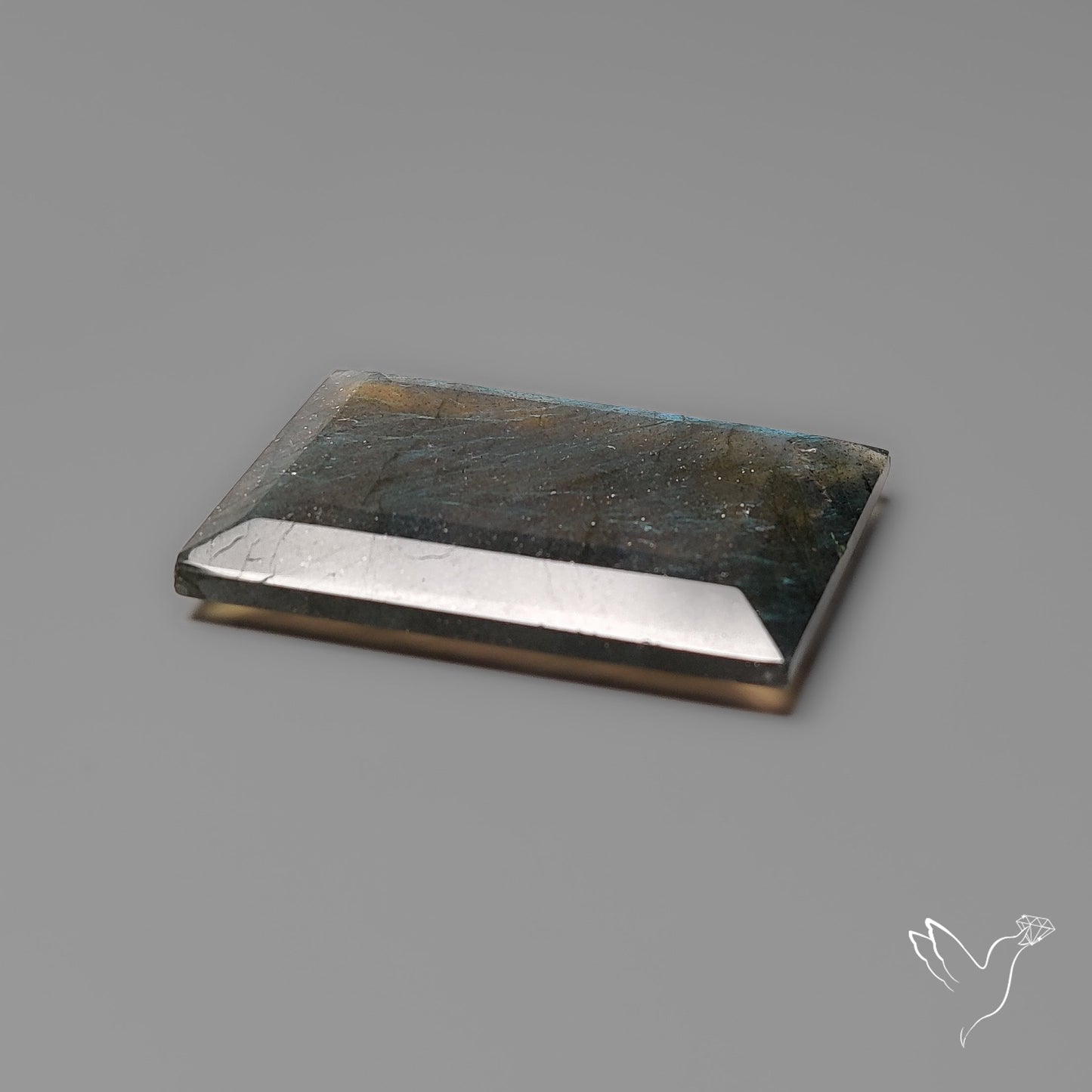Portrait Cut Blue Labradorite Flat Backed