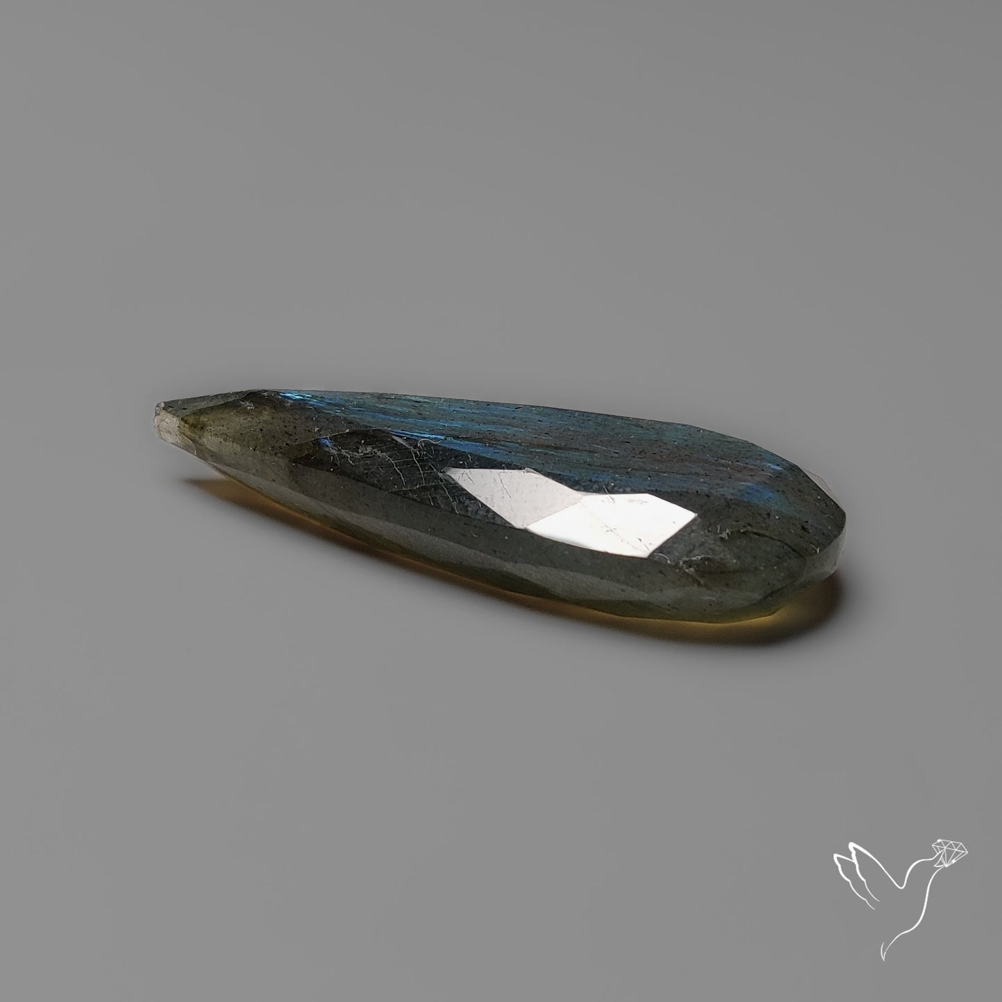 Portrait Cut Blue Labradorite Flat Backed