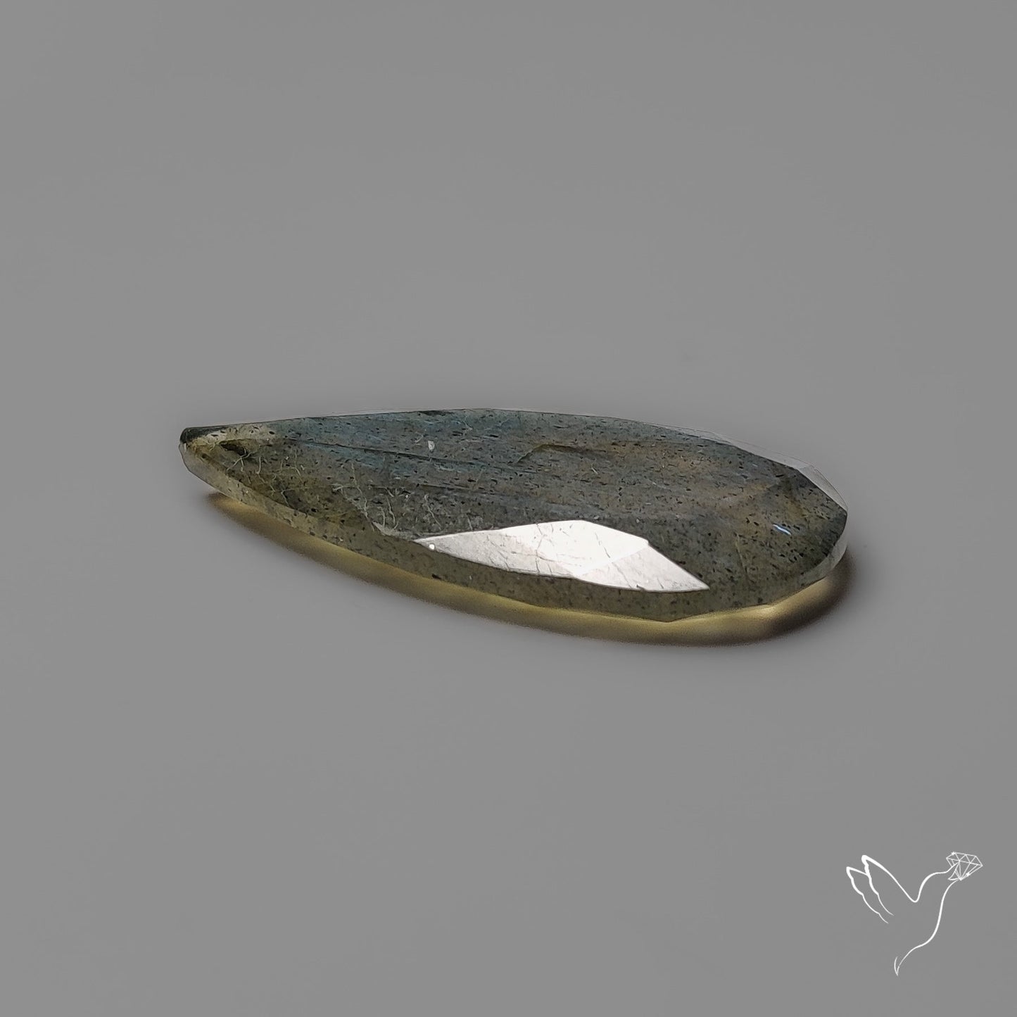 Portrait Cut Blue Labradorite Flat Backed