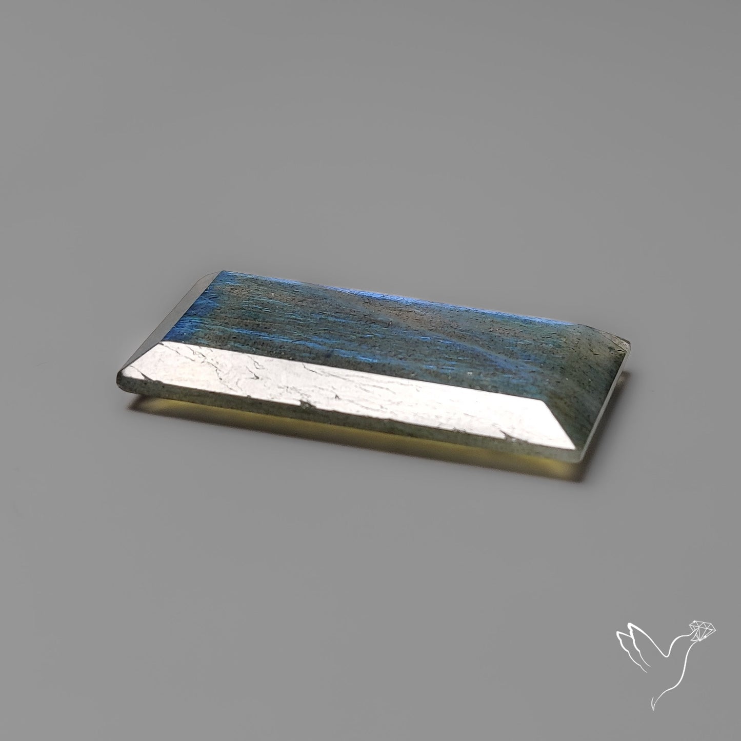 Portrait Cut Blue Labradorite Flat Backed