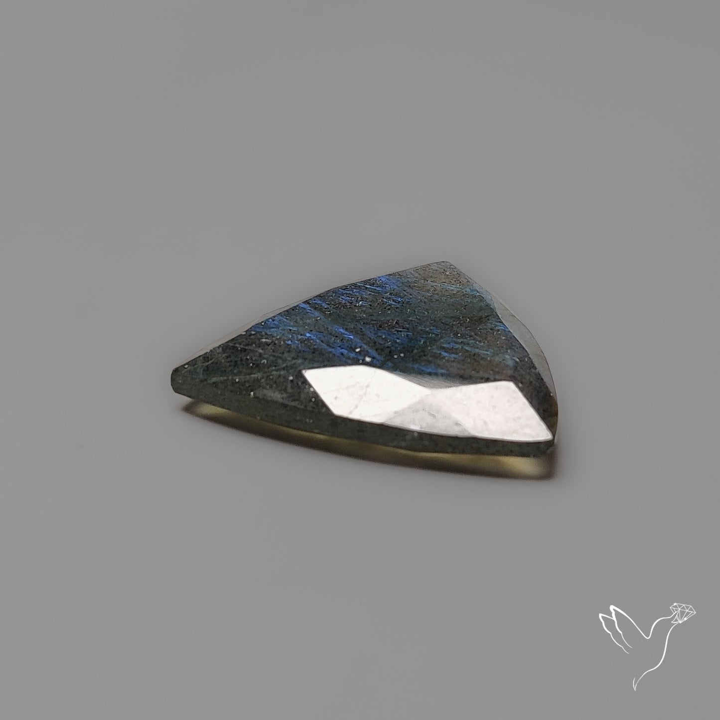 Portrait Cut Blue Labradorite Flat Backed