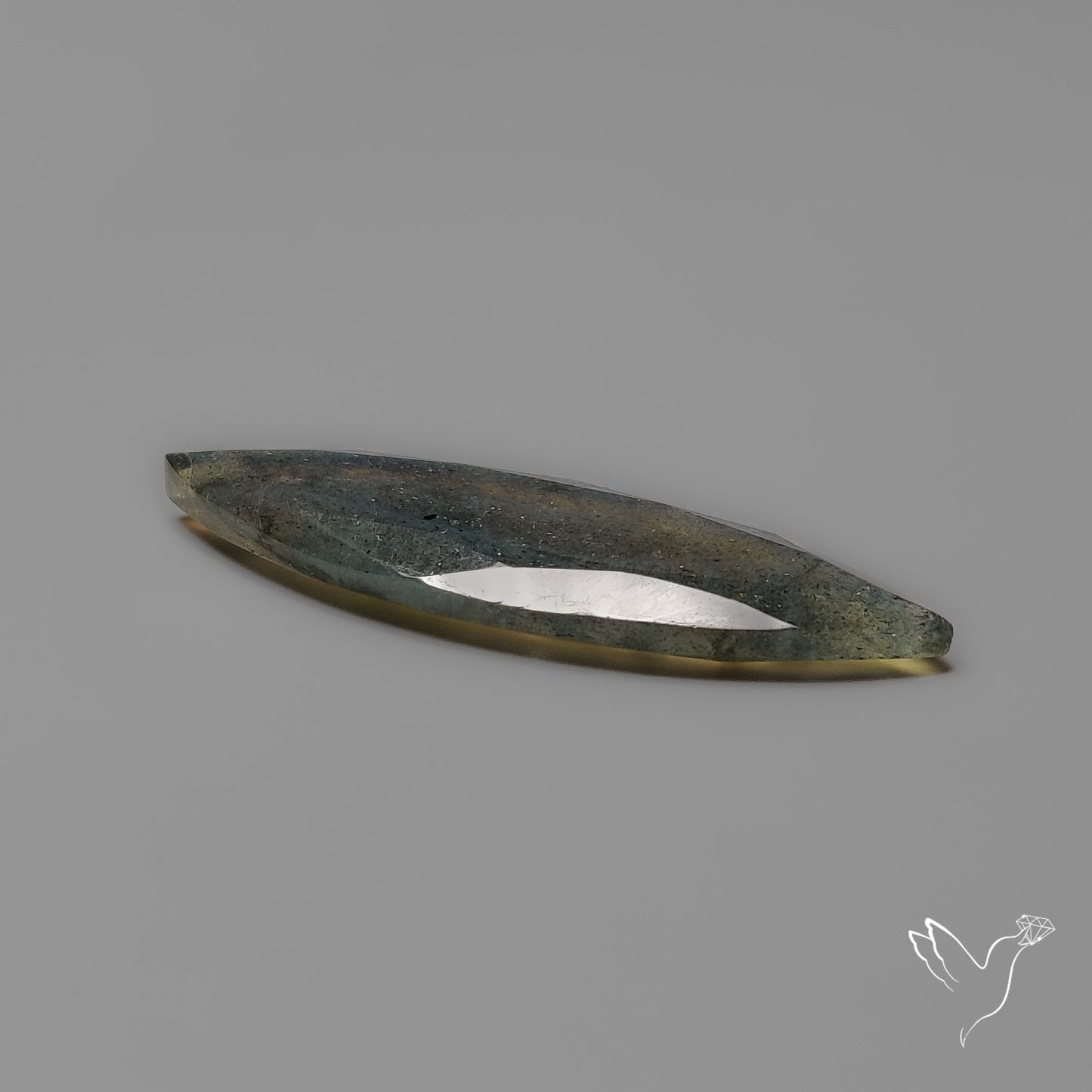 Portrait Cut Blue Labradorite Flat Backed