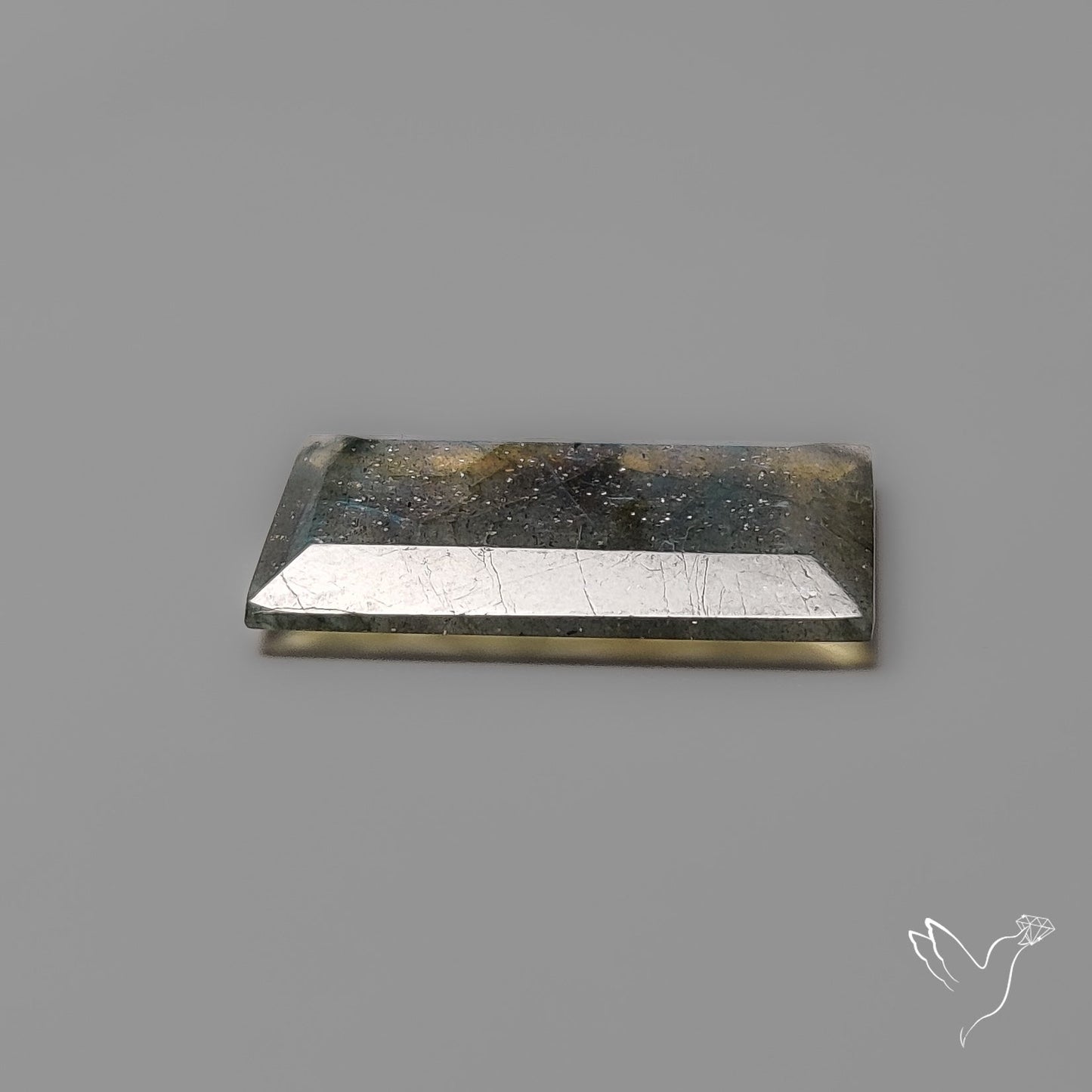 Portrait Cut Blue Labradorite Flat Backed