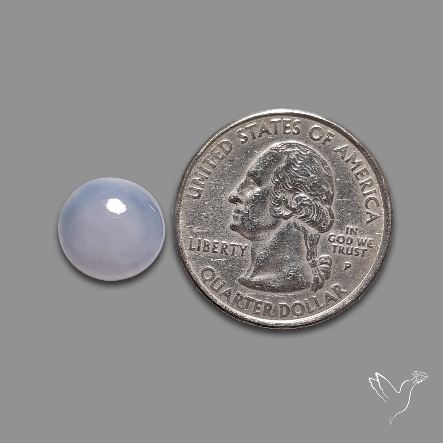 Namibian Blue Chalcedony Cabochon