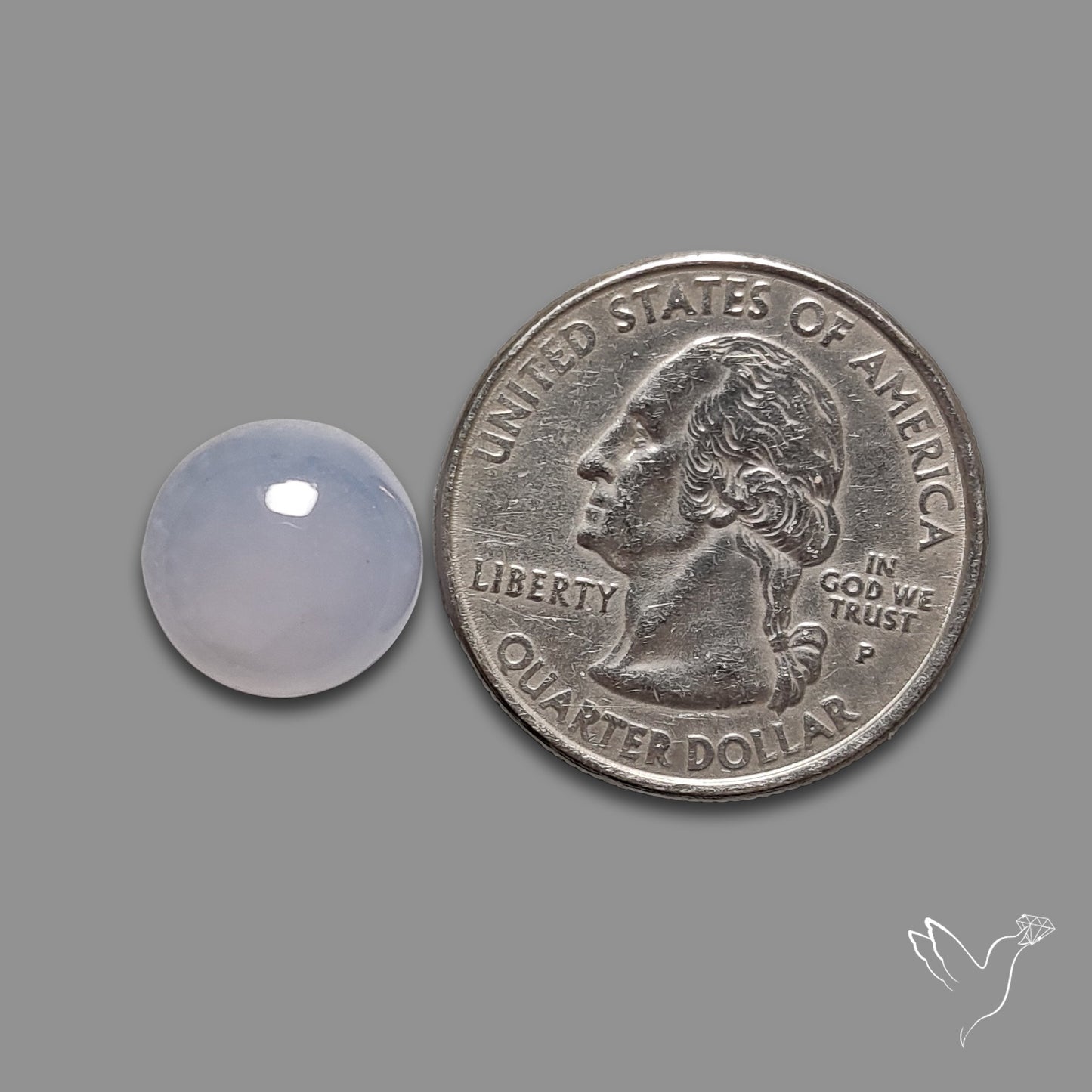 Namibian Blue Chalcedony Cabochon