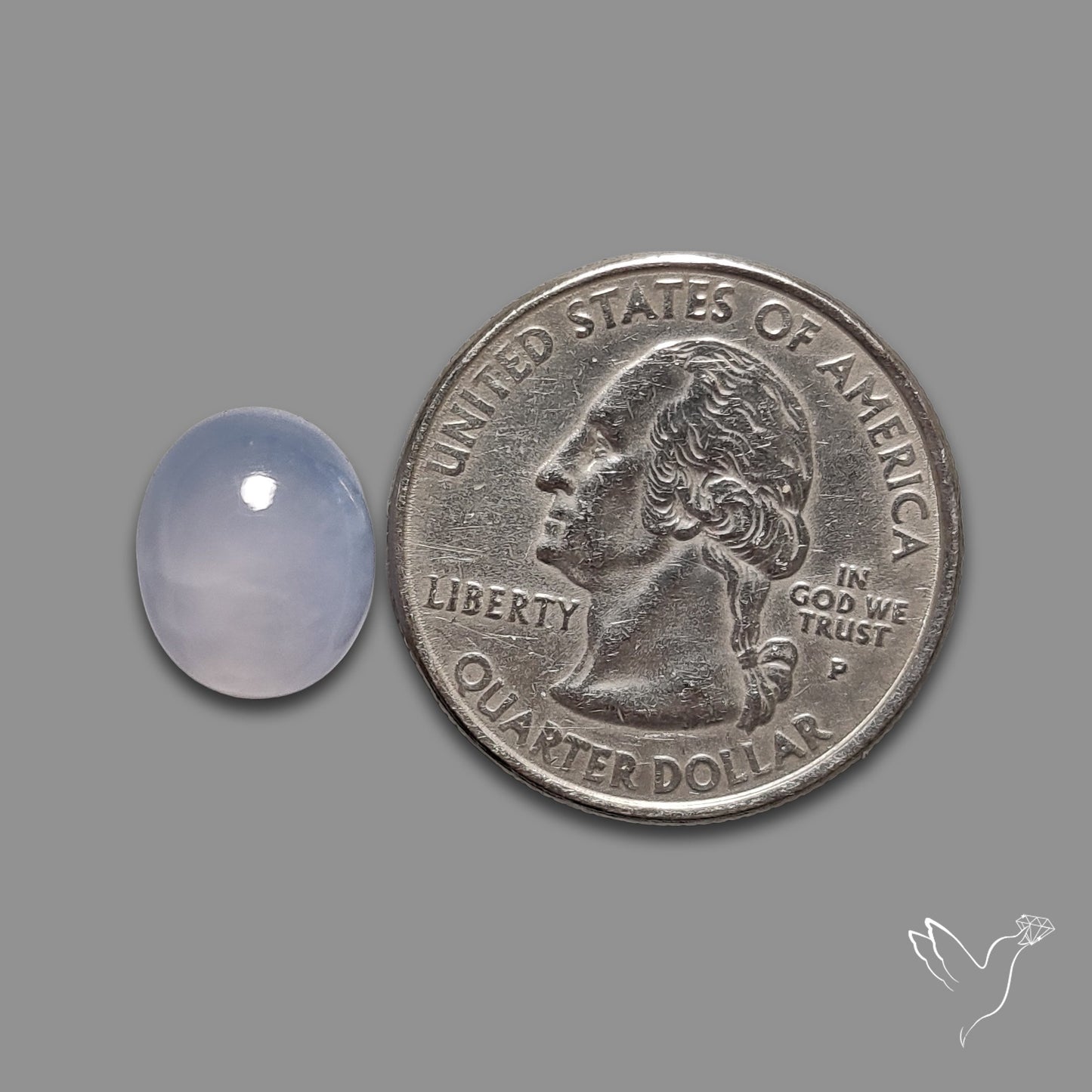 Namibian Blue Chalcedony Cabochon
