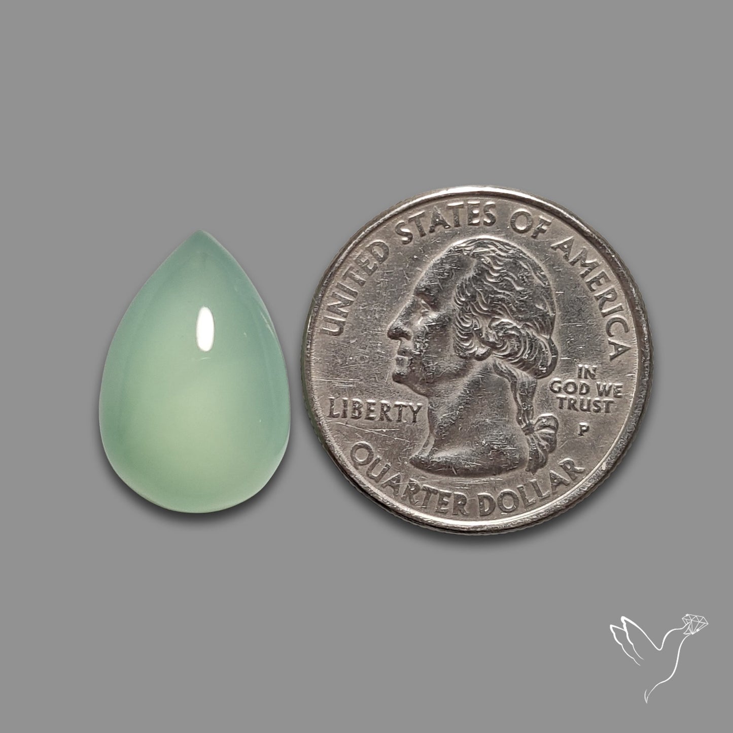 Gem Aqua Chalcedony Cabochon