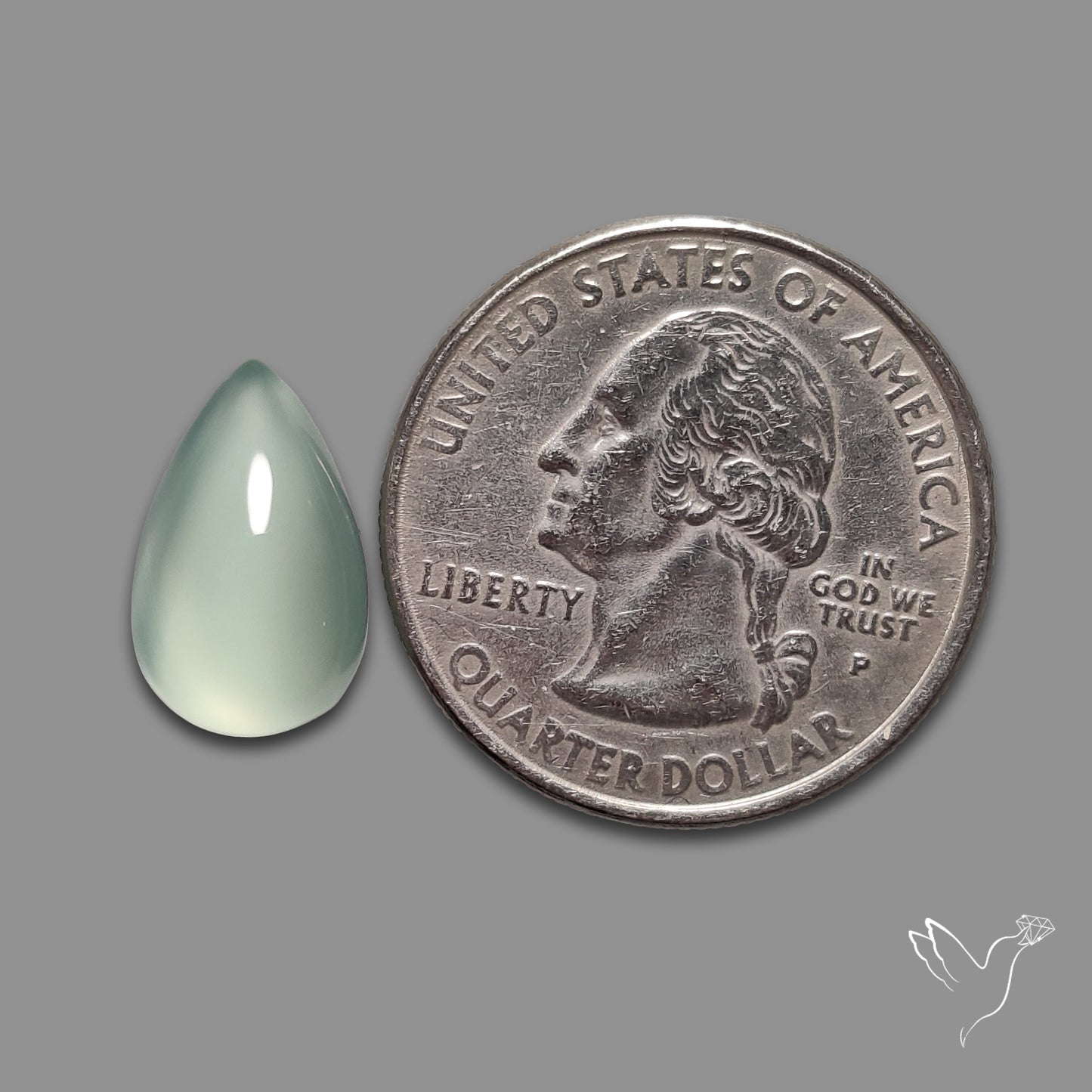 Gem Aqua Chalcedony Cabochon