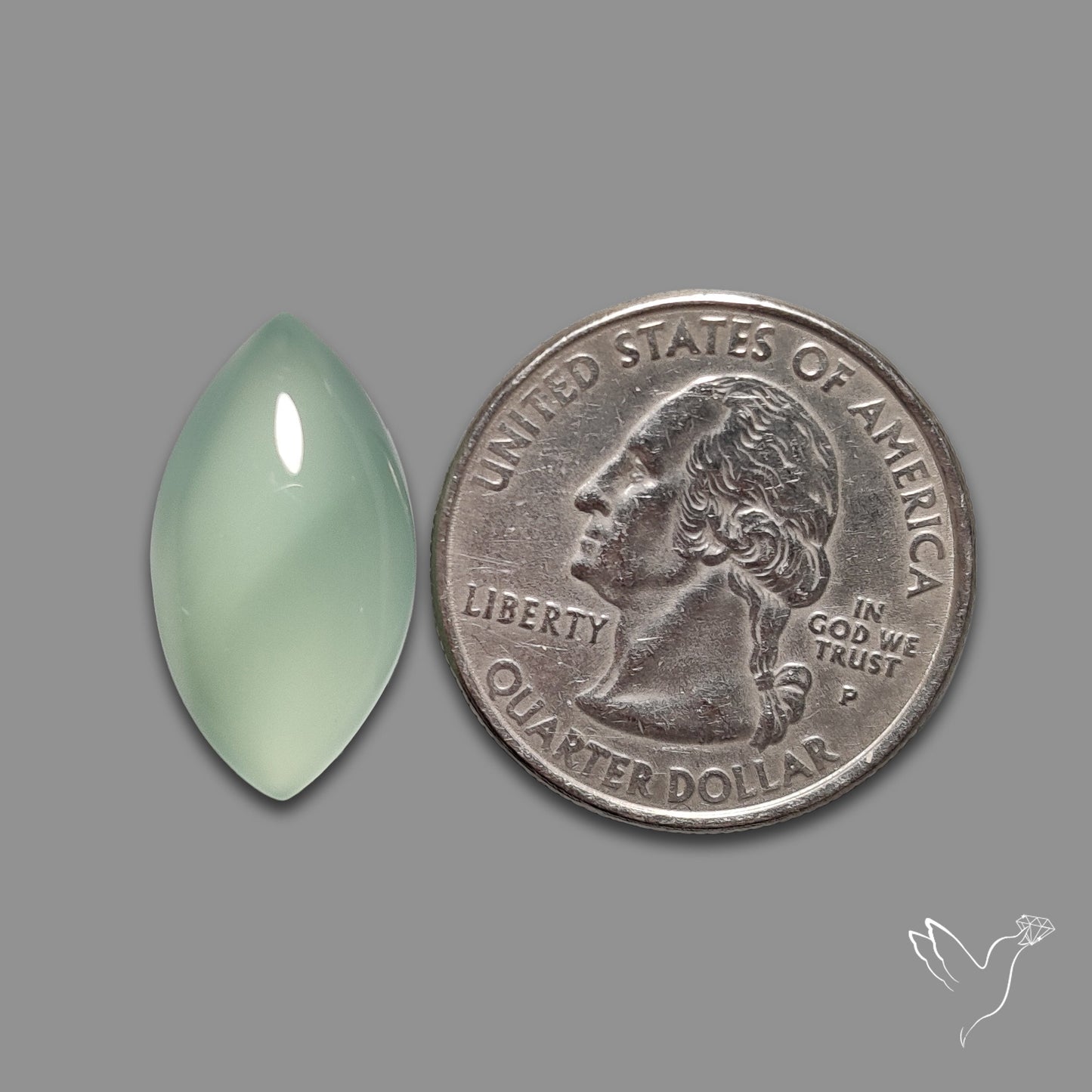 Gem Aqua Chalcedony Cabochon