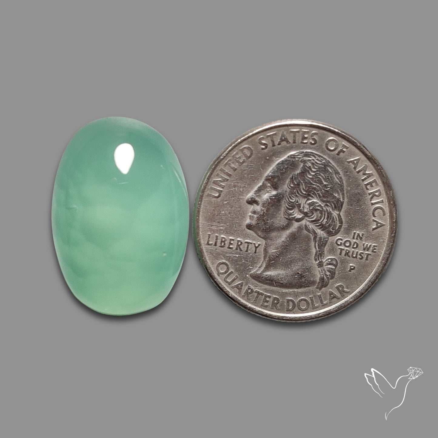 Gem Aqua Chalcedony Cabochon