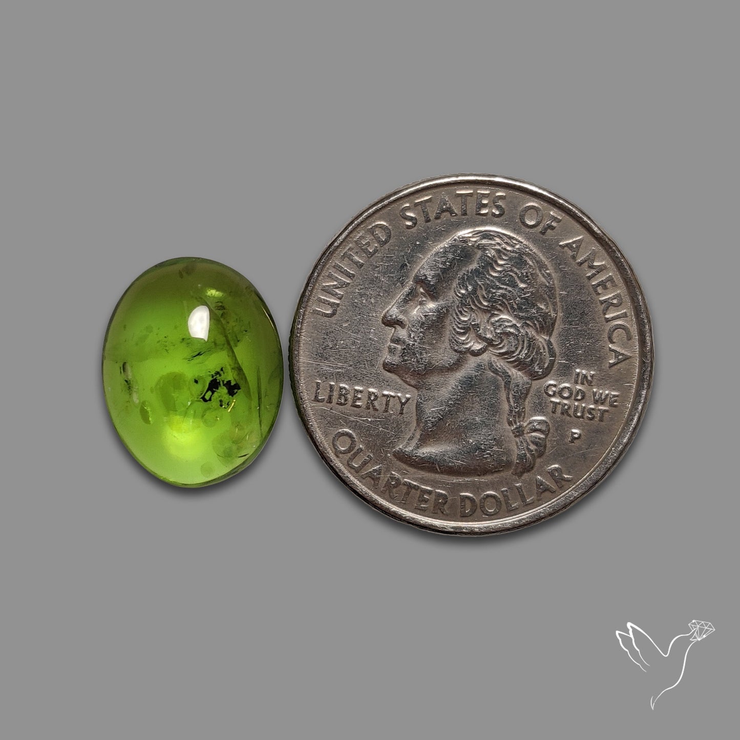 Gemmy Peridot Large Cabochon Great Lustre