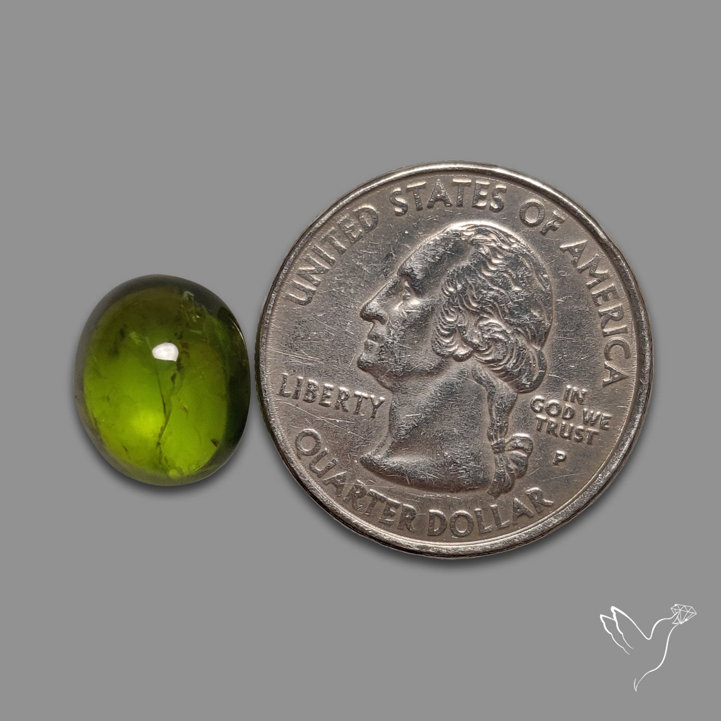 Gemmy Peridot Large Cabochon Great Lustre
