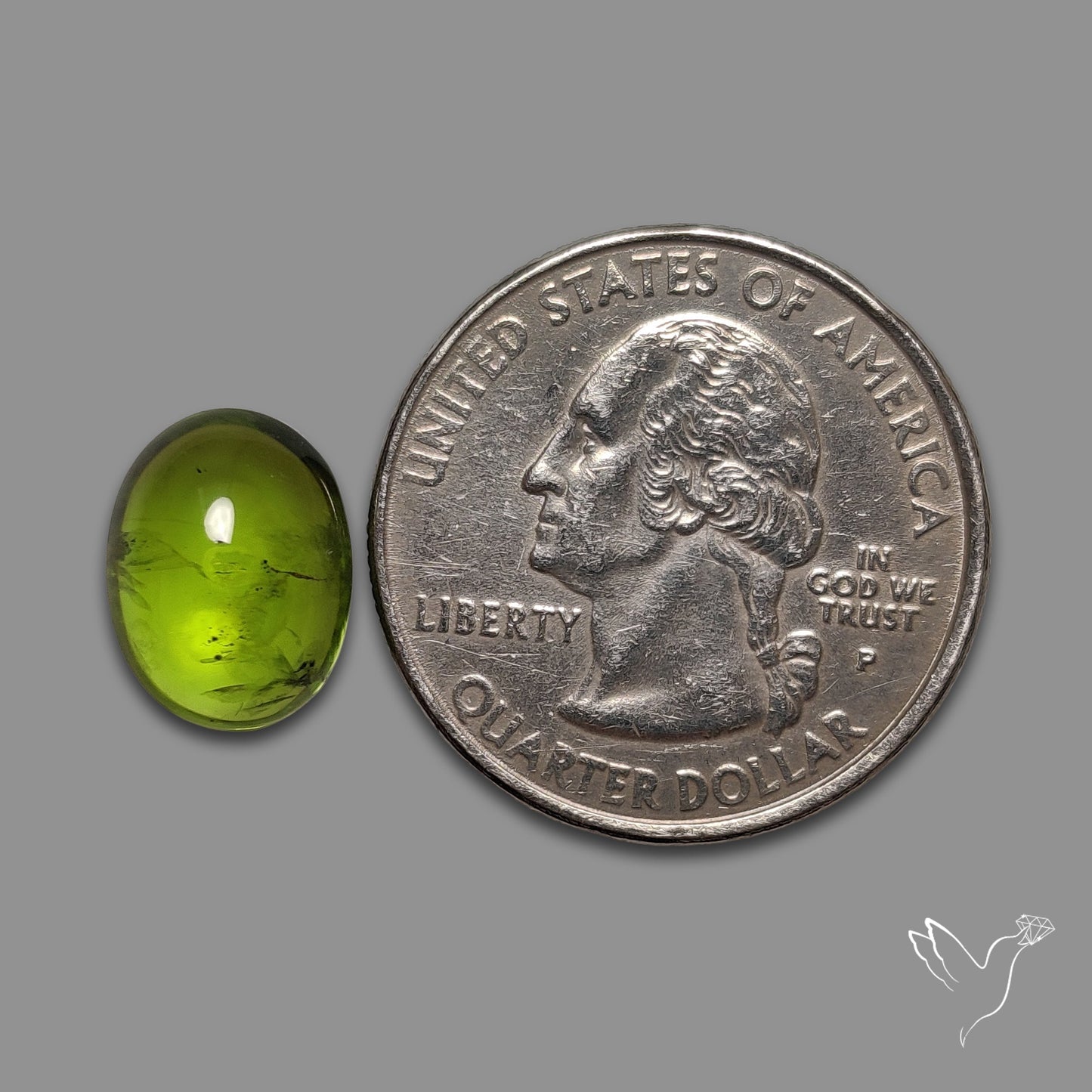 Gemmy Peridot Large Cabochon Great Lustre