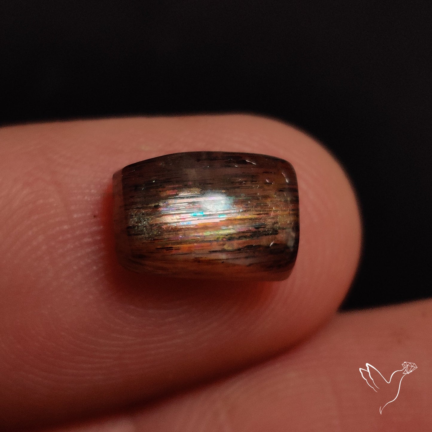 Rainbow Meteor Shower Sunstone Cabochon