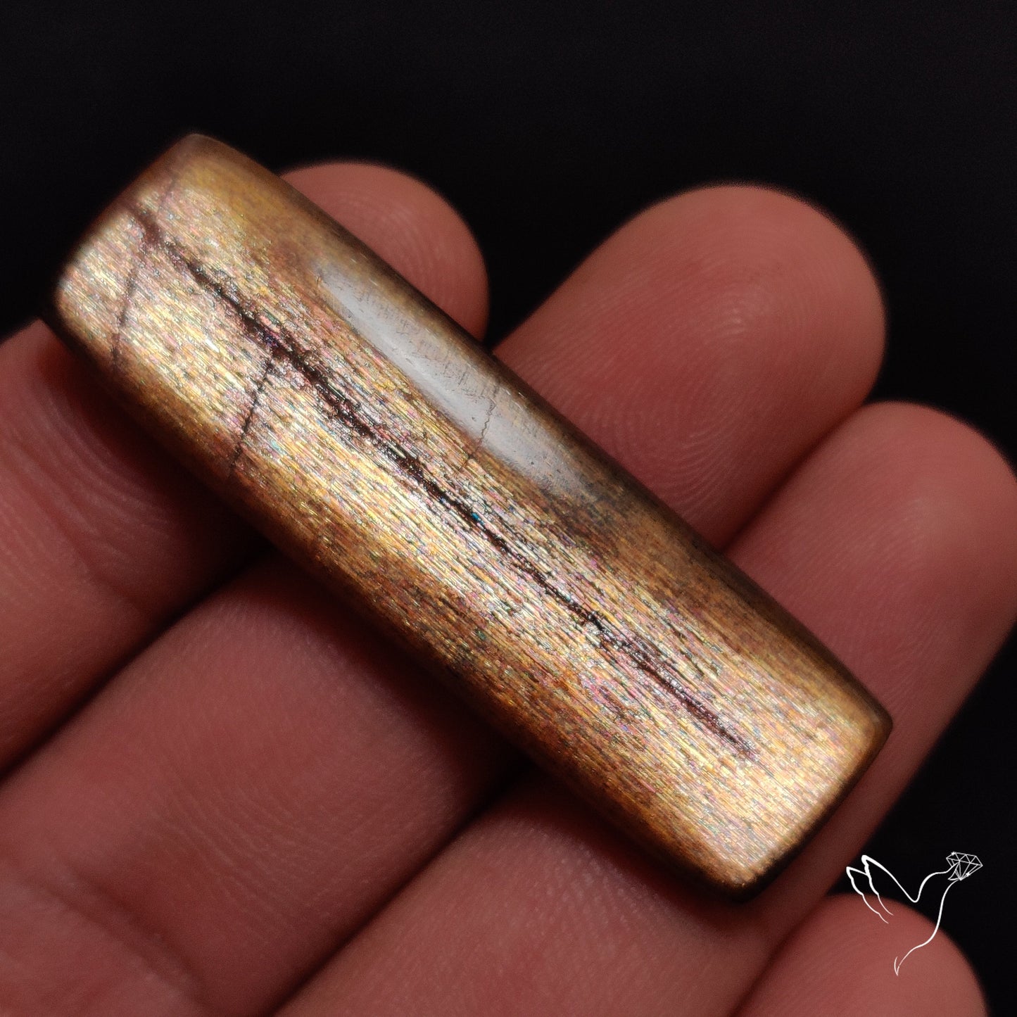 Rainbow Meteor Shower Sunstone Cabochon